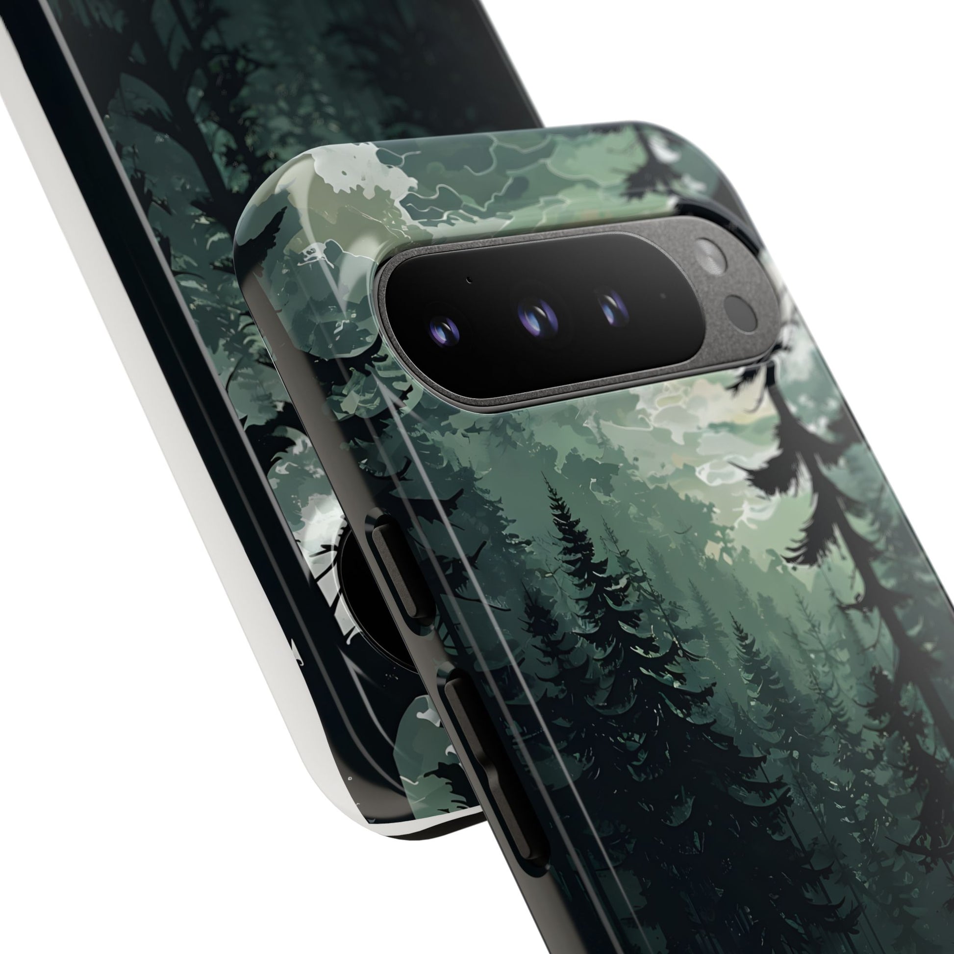 Phone Case, Serene Forest Landscape Digital Illustration Phone Case Cover, Tough Protective Cover, Unique Gift, Trendy