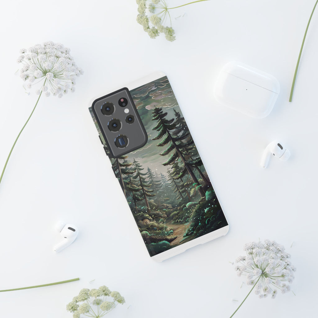 Phone Case, Whimsical Anime Forest Illustration Brimming With Enchantment, Tough Protective Cover, Unique Gift, Trendy