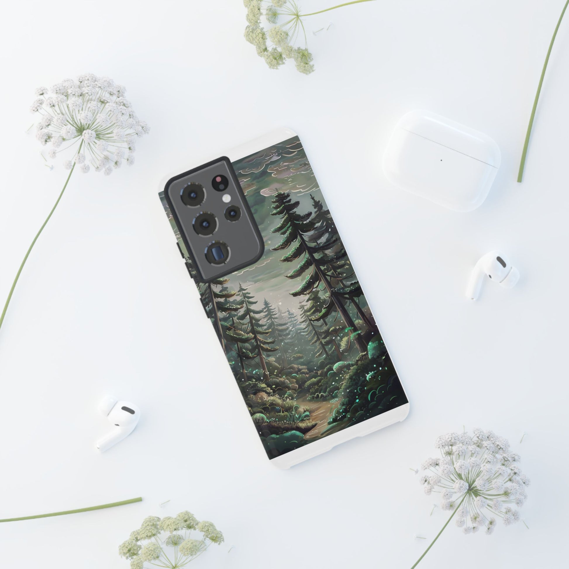 Phone Case, Whimsical Anime Forest Illustration Brimming With Enchantment, Tough Protective Cover, Unique Gift, Trendy