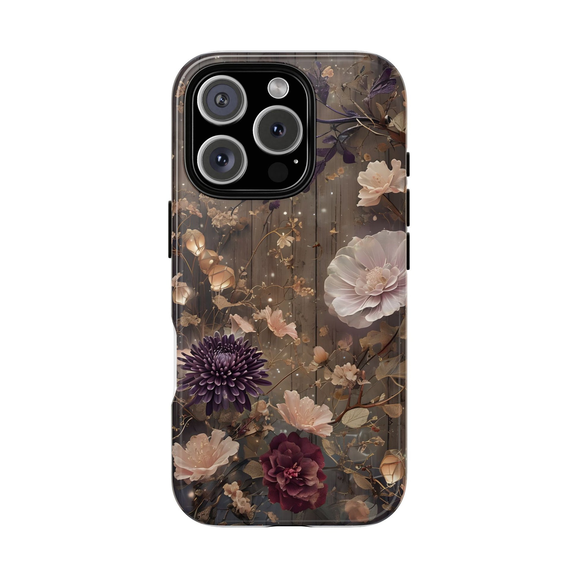 Tough Cases, Enchanting Floral Pattern - Floral Phone Case, Protective Phone Cover, Botanical Design, Flower Print, Tough Shell for Device