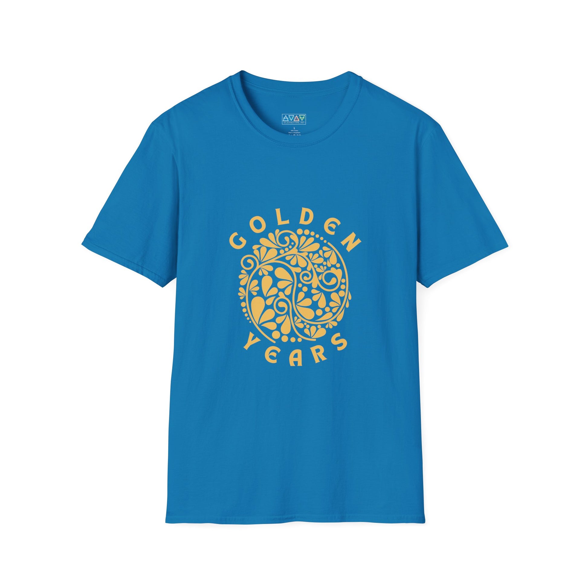Golden Years Unisex Softstyle T-Shirt, Celebration Tee, Gifts for Retirement, Floral Design, Comfortable Apparel, Casual Wear