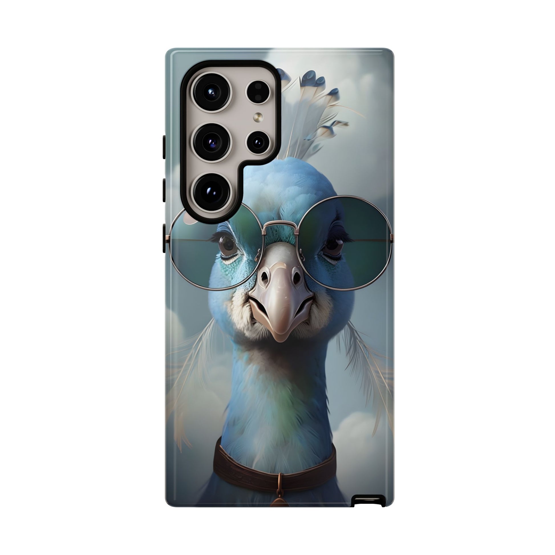 Phone Case, Glamorous Peacock Wearing Sunglasses - Protective Cover, Unique Gift, Trendy Accessories, Animal Lover, Fashionable Mobile Shell