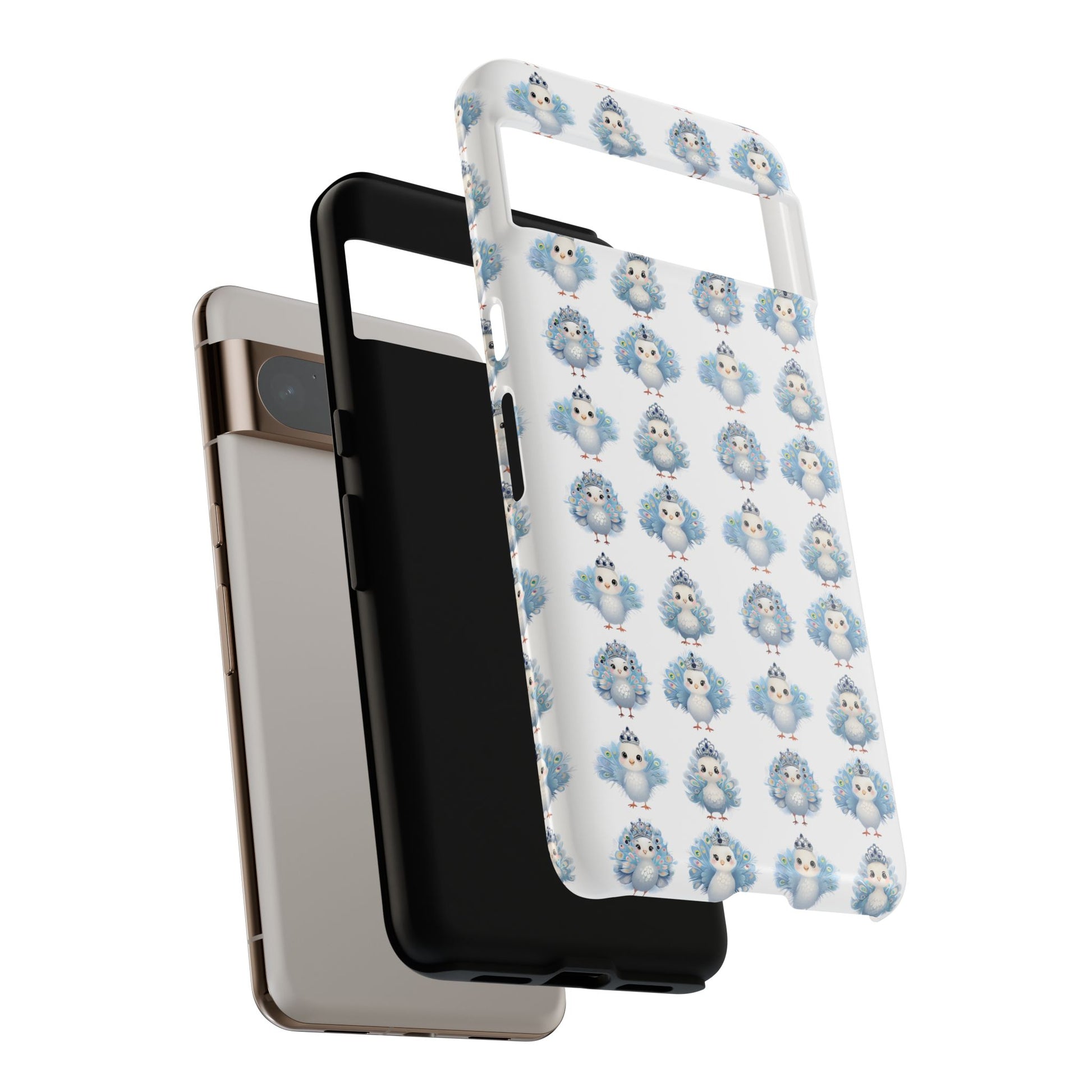 Tough Cases, Peacock Phone Covers, Animal Lover Gift, Cute Bird Accessories, Tiara Design, Protective Shell