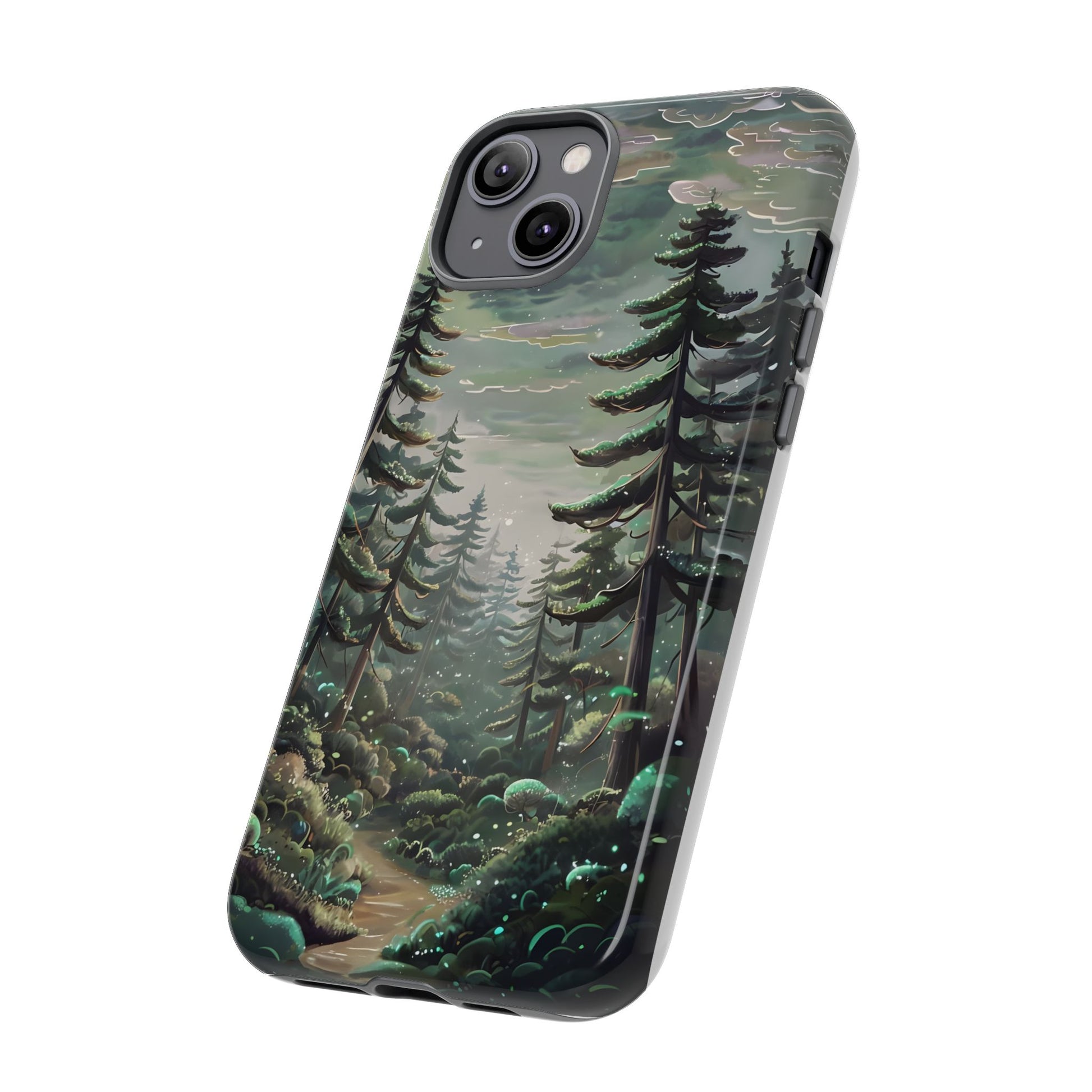 Phone Case, Whimsical Anime Forest Illustration Brimming With Enchantment, Tough Protective Cover, Unique Gift, Trendy