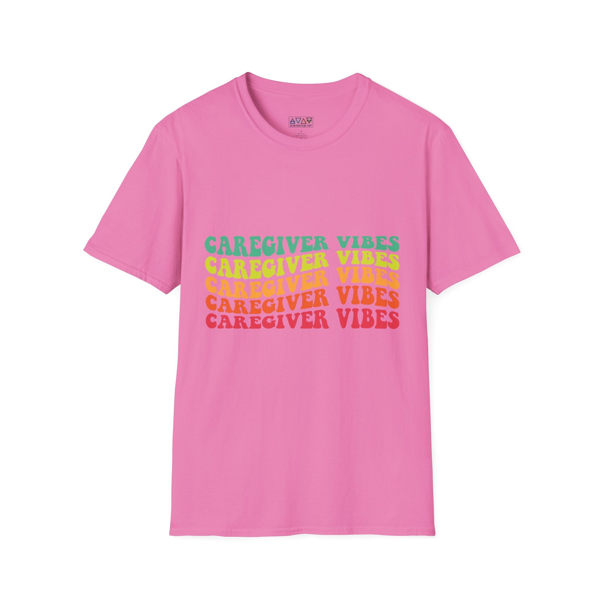 Caregiver Vibes Unisex Softstyle T-Shirt, Supportive Gift for Nurses, Relaxed Casual Tee, Perfect for Caregivers, Healthcare Appreciation