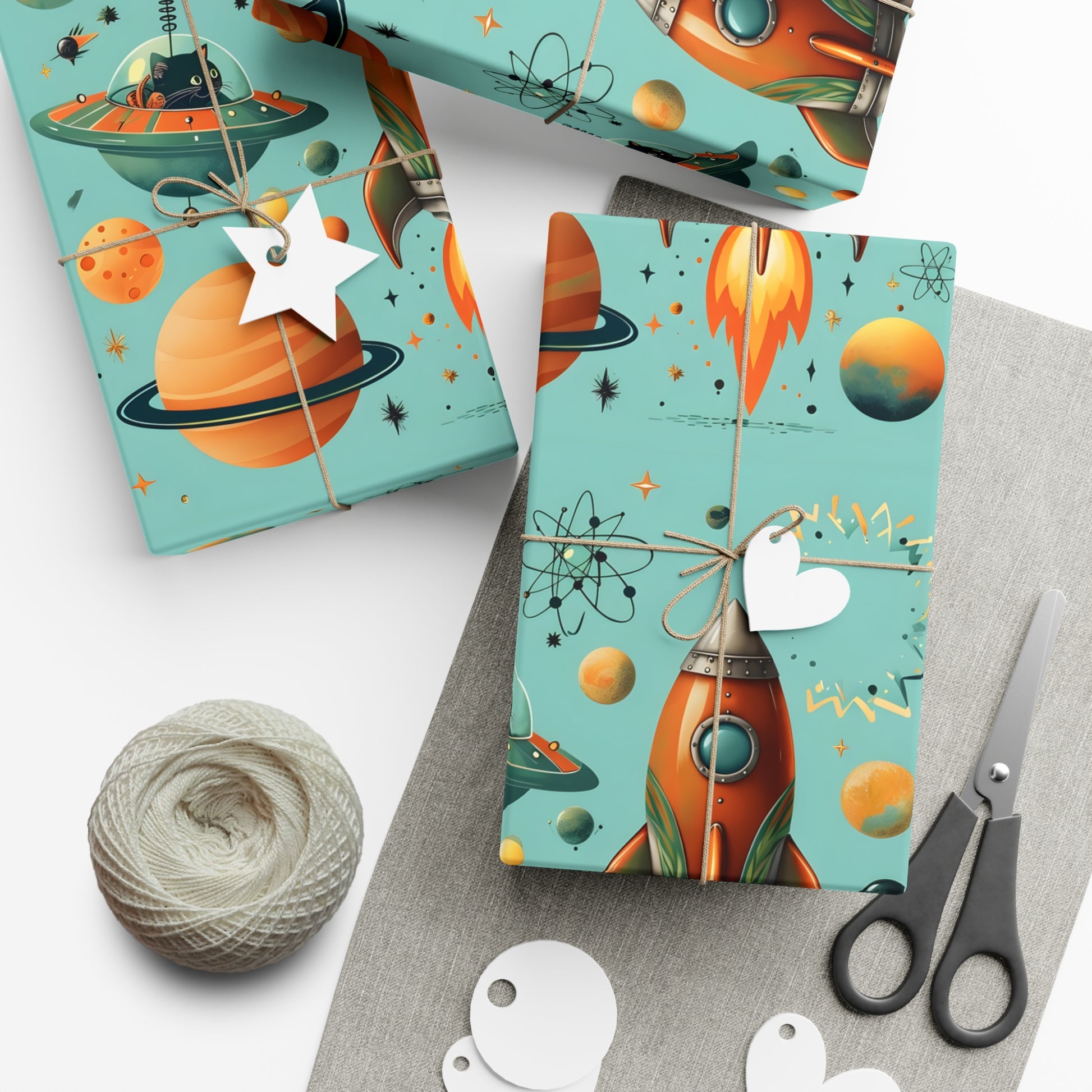 Gift Wrap Papers, Space Pattern, Cosmic Gift Wrap, Celestial Wrapping Paper, Galaxy Design, Whimsical Gift Wrap