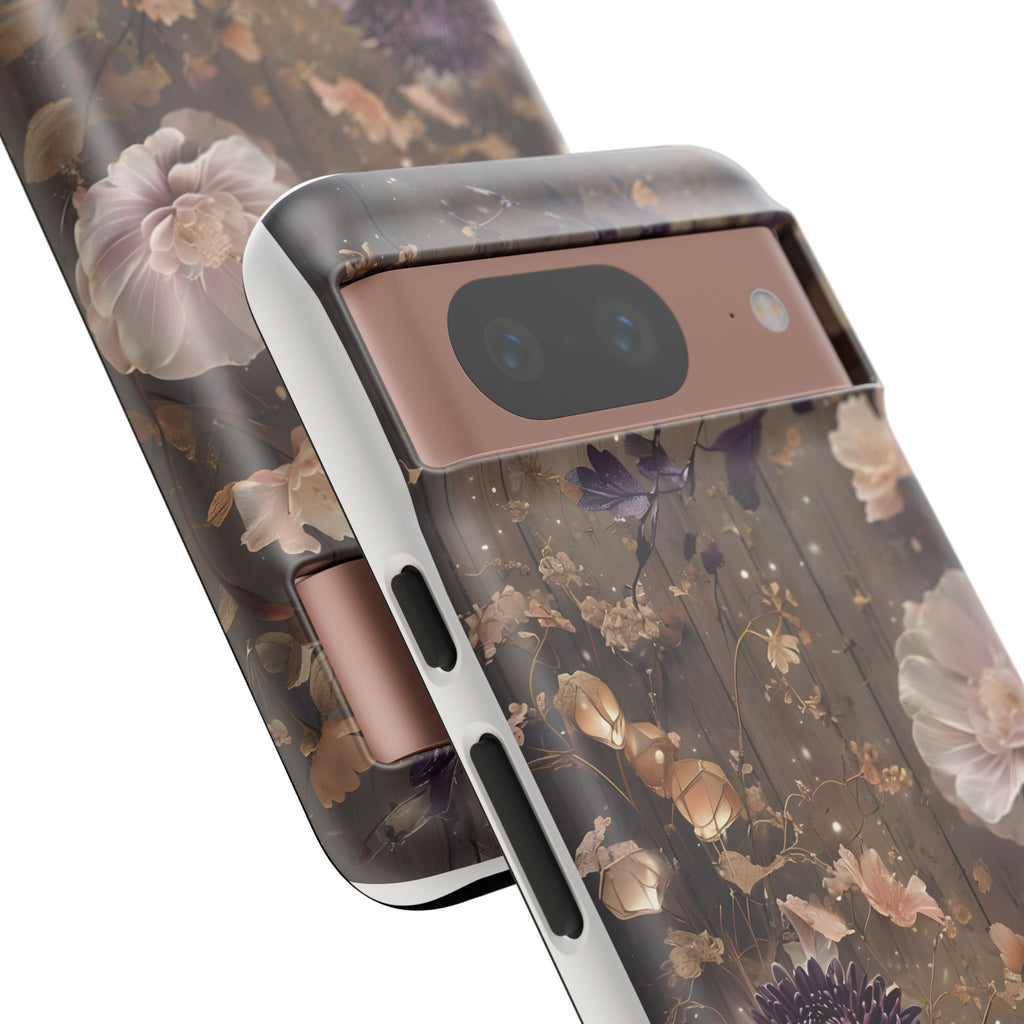 Tough Cases, Enchanting Floral Pattern - Floral Phone Case, Protective Phone Cover, Botanical Design, Flower Print, Tough Shell for Device