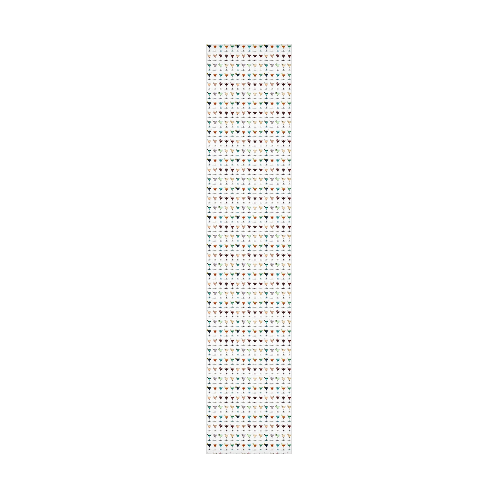 Wrapping Paper, Colorful Martinis On White Background - Gift Wrap Rolls, Eco-Friendly Gift Wrap, Holiday