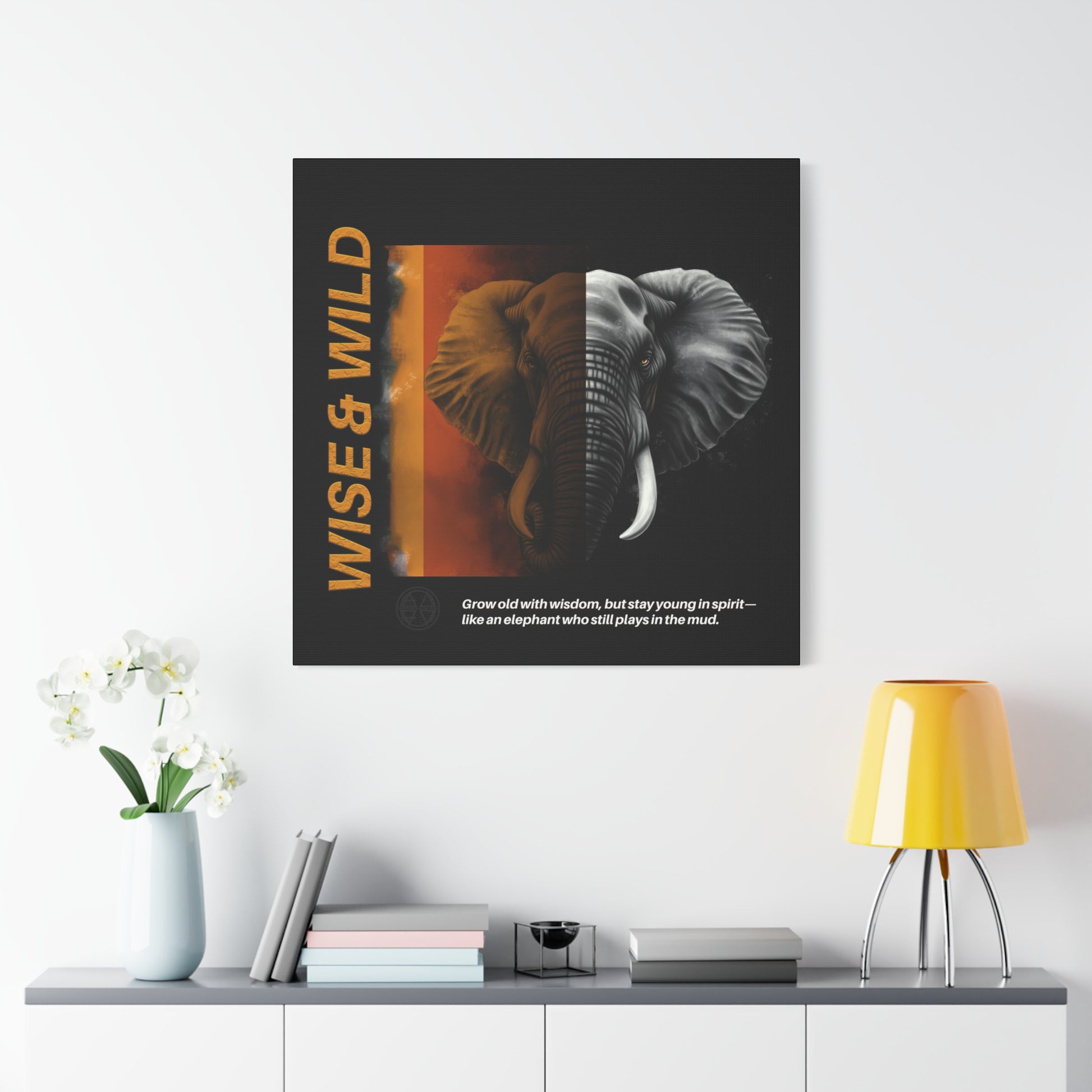 Canvas Art, Elephant Art Canvas | Wise & Wild Wall Decor | Animal Lover Gift