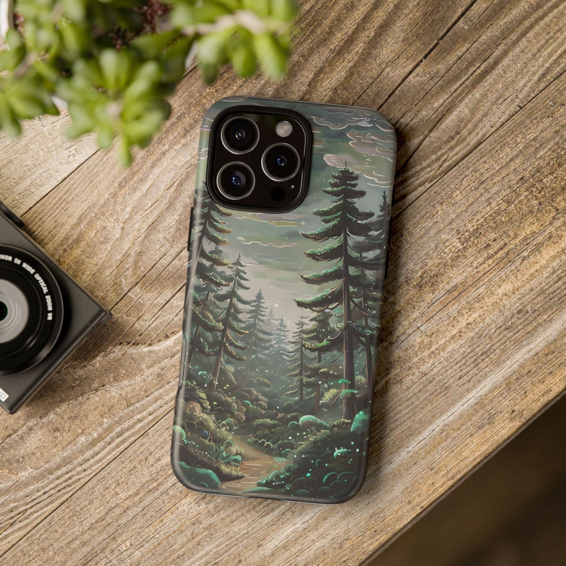 Phone Case, Whimsical Anime Forest Illustration Brimming With Enchantment, Tough Protective Cover, Unique Gift, Trendy