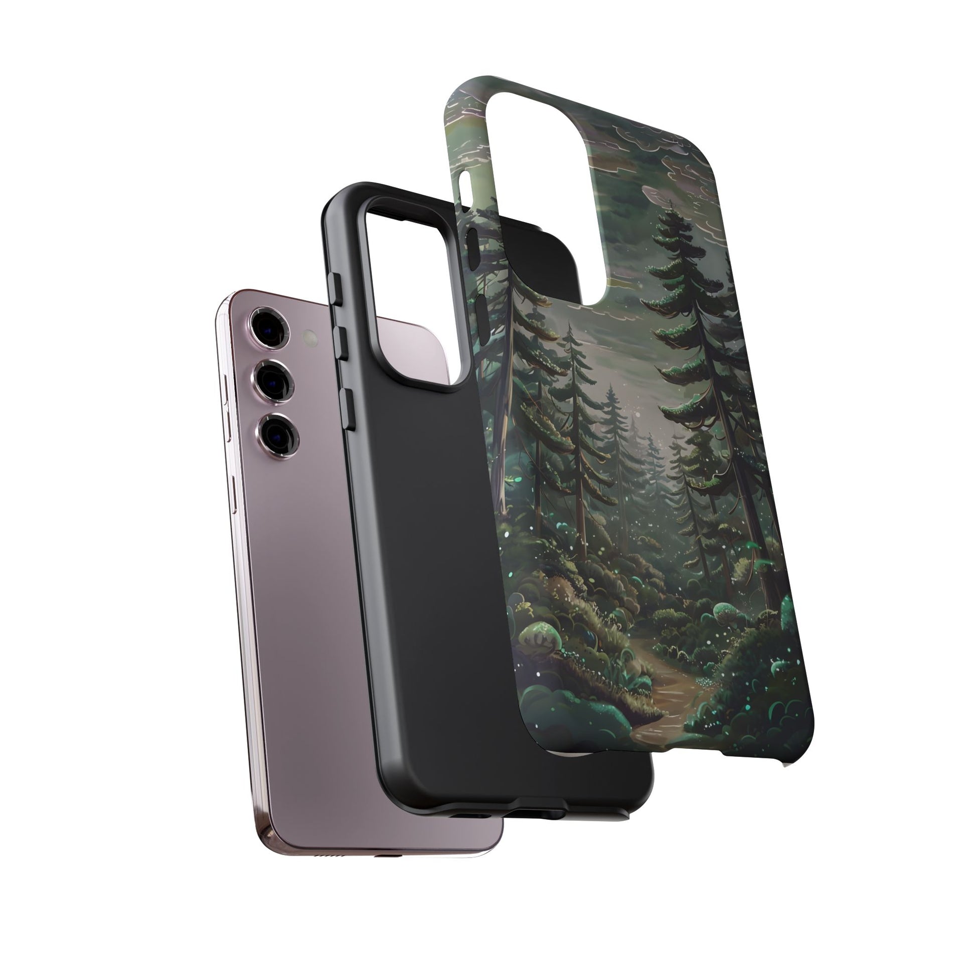 Phone Case, Whimsical Anime Forest Illustration Brimming With Enchantment, Tough Protective Cover, Unique Gift, Trendy