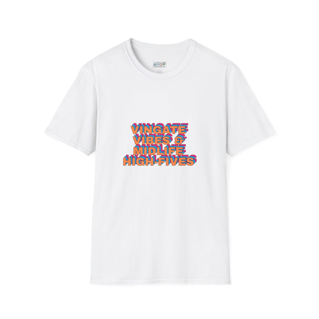 Vintage Vibes Unisex T-Shirt, Retro Tee, Midlife High-Fives Shirt, 70s Inspired Top, Nostalgic Graphic Tee