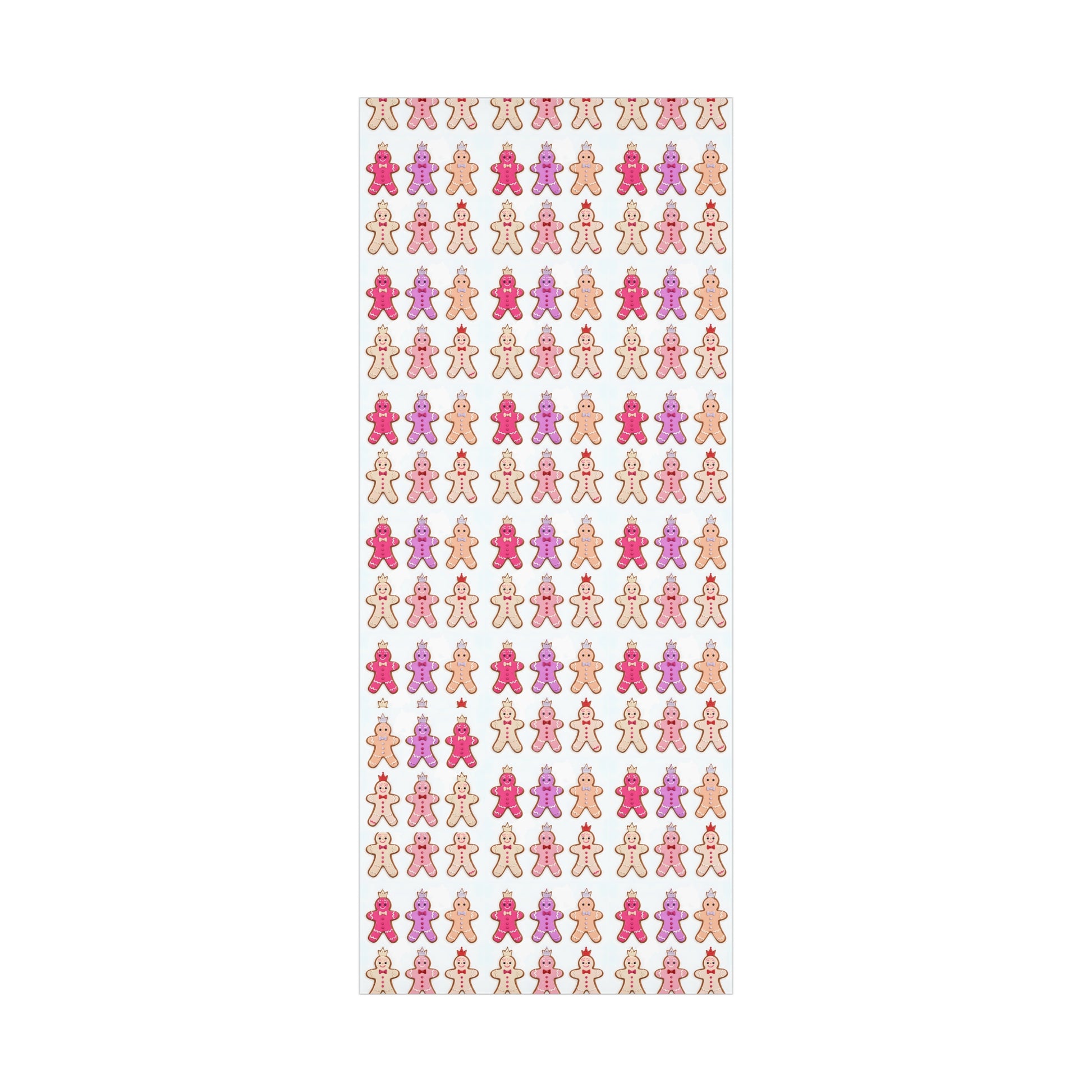Wrapping Paper, Gingerbread Women On White Background - Gift Wrap Rolls, Eco-Friendly Gift Wrap, Holiday