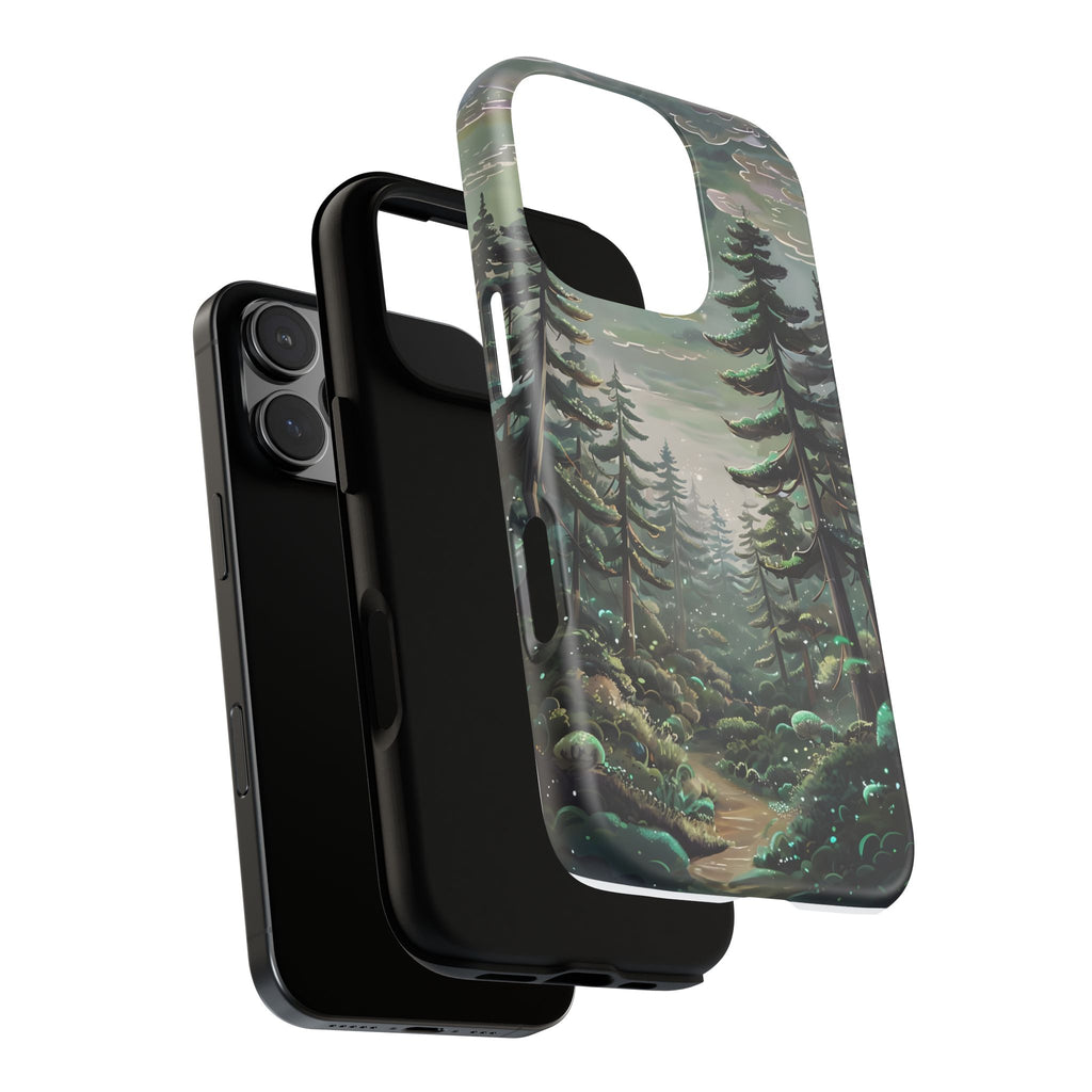 Phone Case, Whimsical Anime Forest Illustration Brimming With Enchantment, Tough Protective Cover, Unique Gift, Trendy
