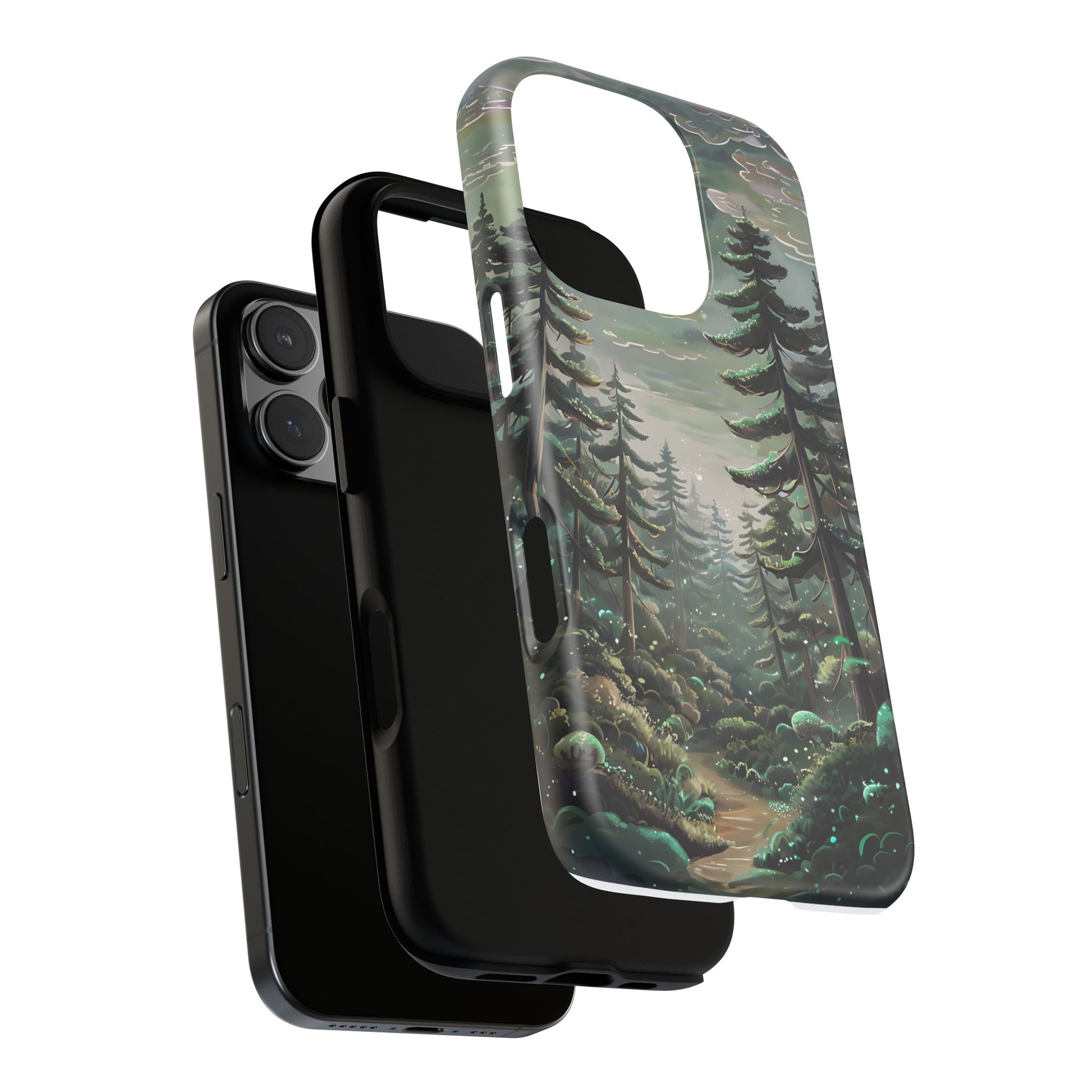 Phone Case, Whimsical Anime Forest Illustration Brimming With Enchantment, Tough Protective Cover, Unique Gift, Trendy