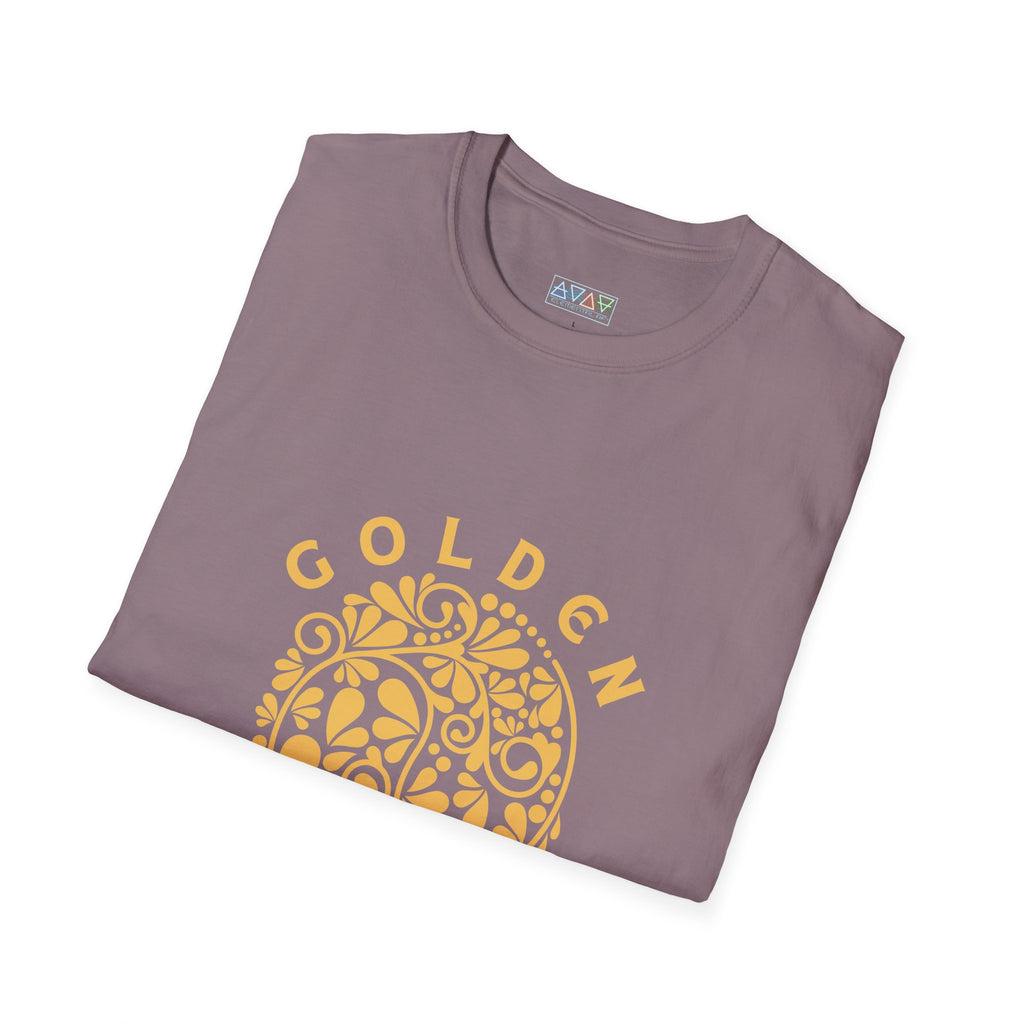 Golden Years Unisex Softstyle T-Shirt, Celebration Tee, Gifts for Retirement, Floral Design, Comfortable Apparel, Casual Wear