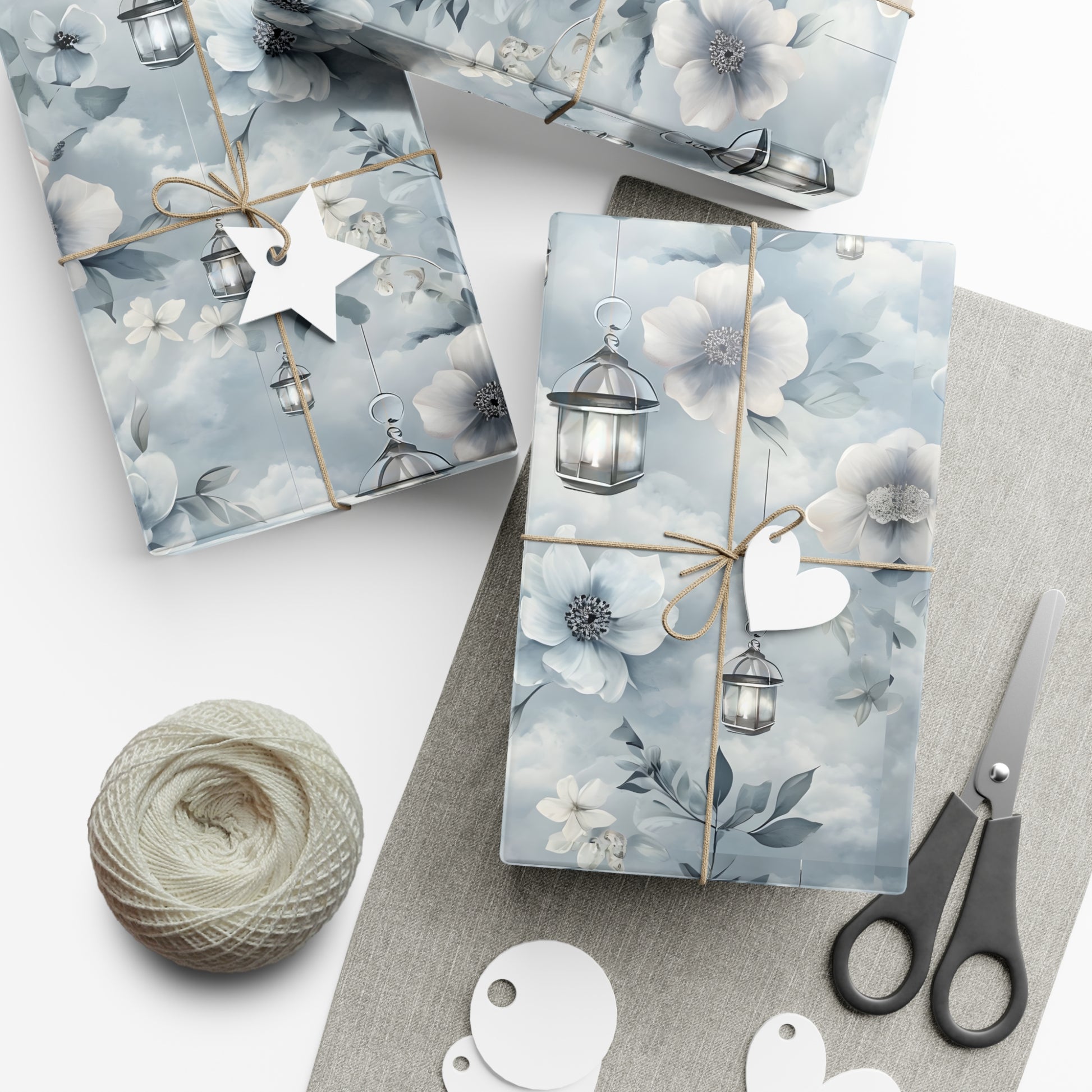 Gift Wrap Papers, Wrapping Paper, Gift Wrap Roll, Floral Lantern Design, Birthday Present, Packaging Supplies