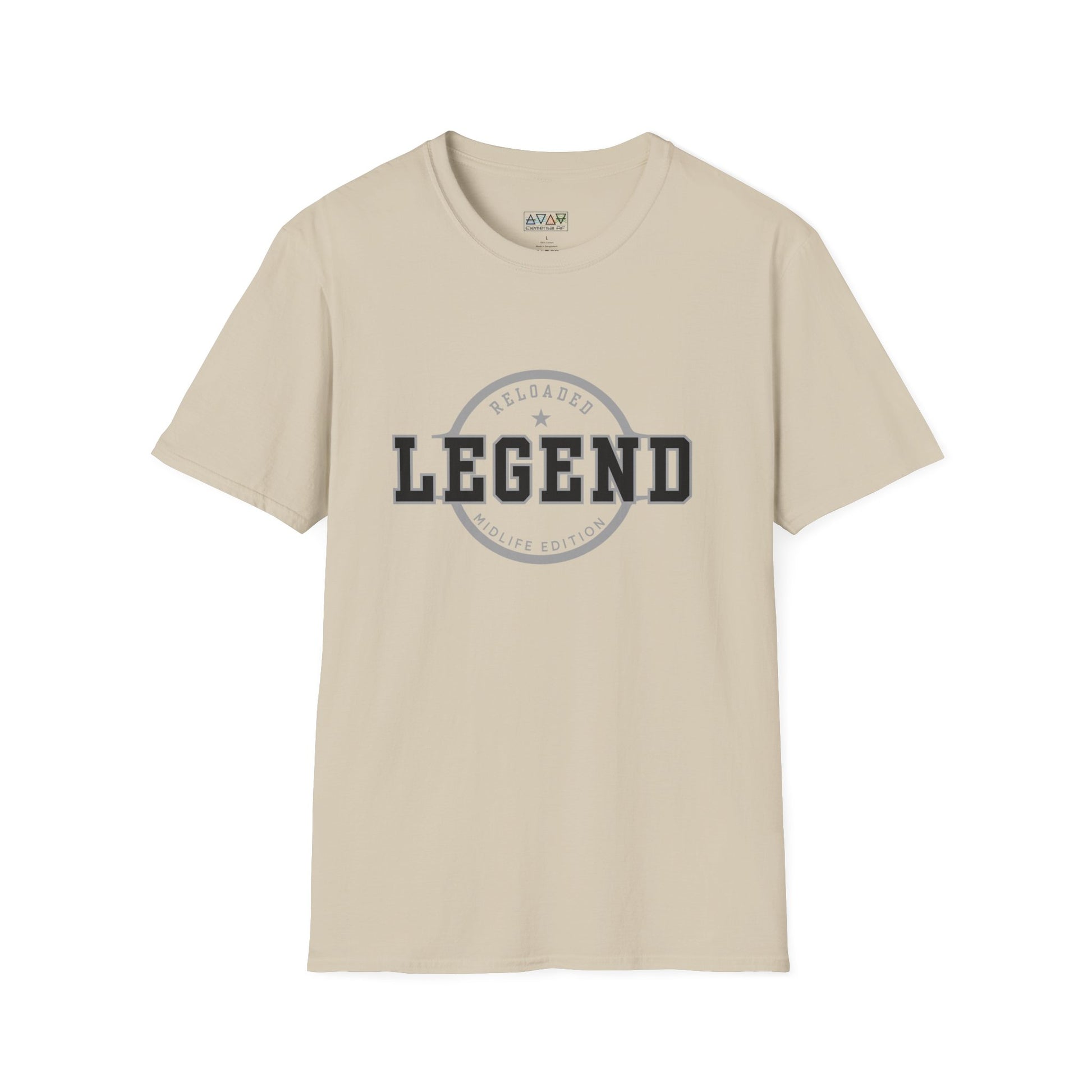 Mid-Life Legend Reloaded - Unisex Softstyle T-Shirt - Casual Comfort, Perfect for Legends, Gift for Him, Everyday Wear, Fun Gift Ideas