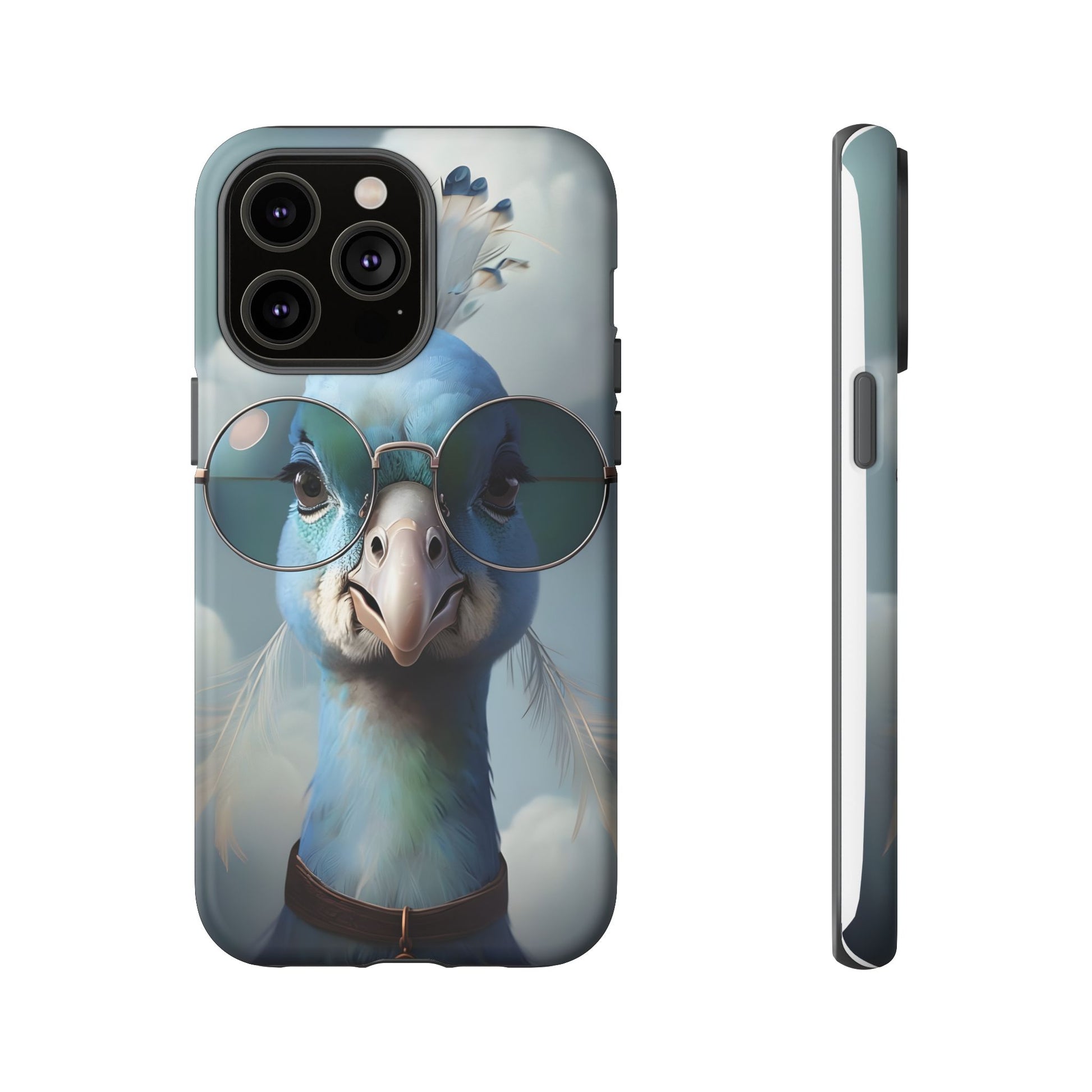 Phone Case, Glamorous Peacock Wearing Sunglasses - Protective Cover, Unique Gift, Trendy Accessories, Animal Lover, Fashionable Mobile Shell
