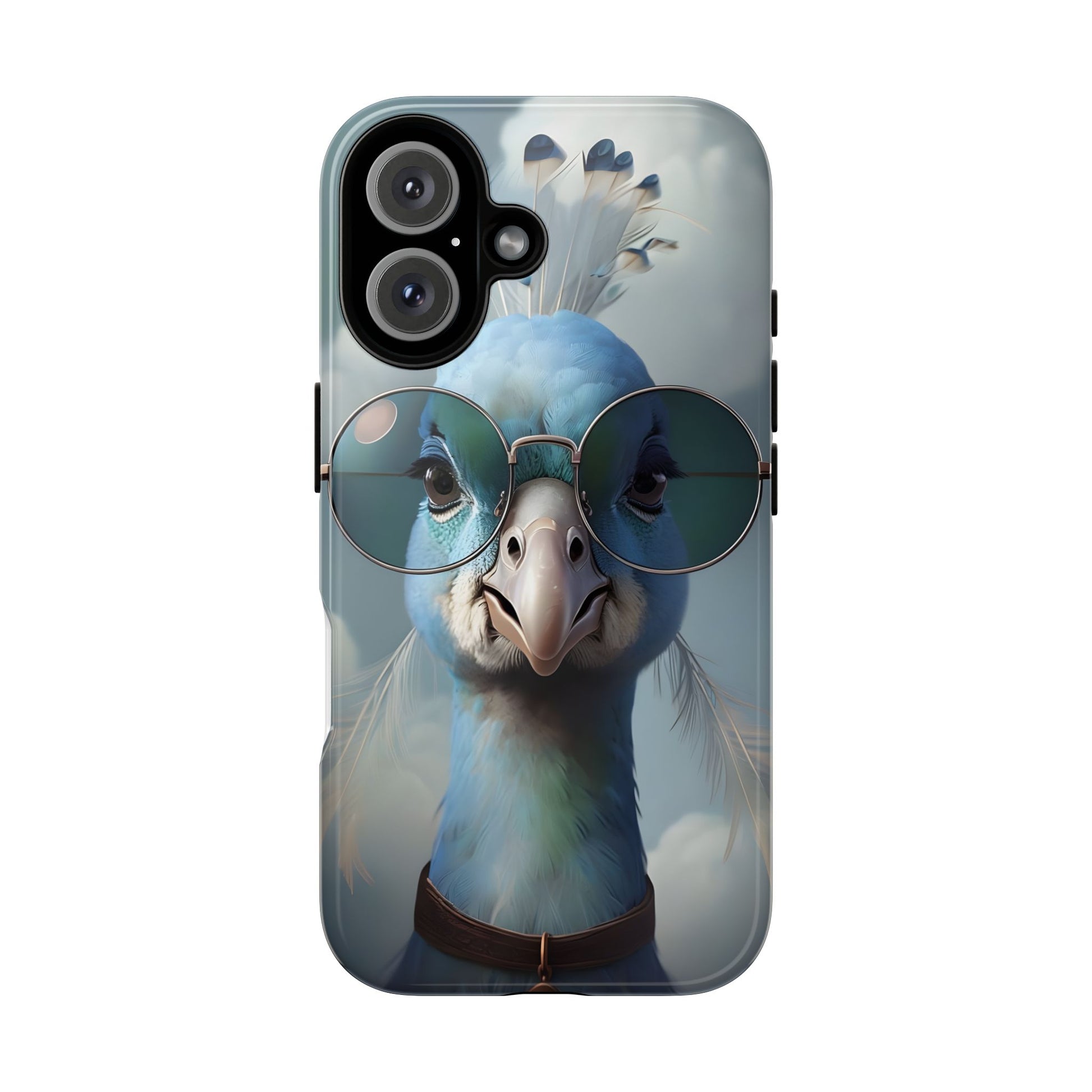 Phone Case, Glamorous Peacock Wearing Sunglasses - Protective Cover, Unique Gift, Trendy Accessories, Animal Lover, Fashionable Mobile Shell