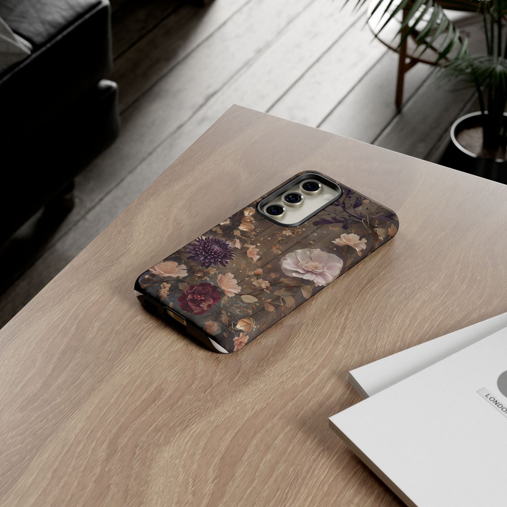 Tough Cases, Enchanting Floral Pattern - Floral Phone Case, Protective Phone Cover, Botanical Design, Flower Print, Tough Shell for Device