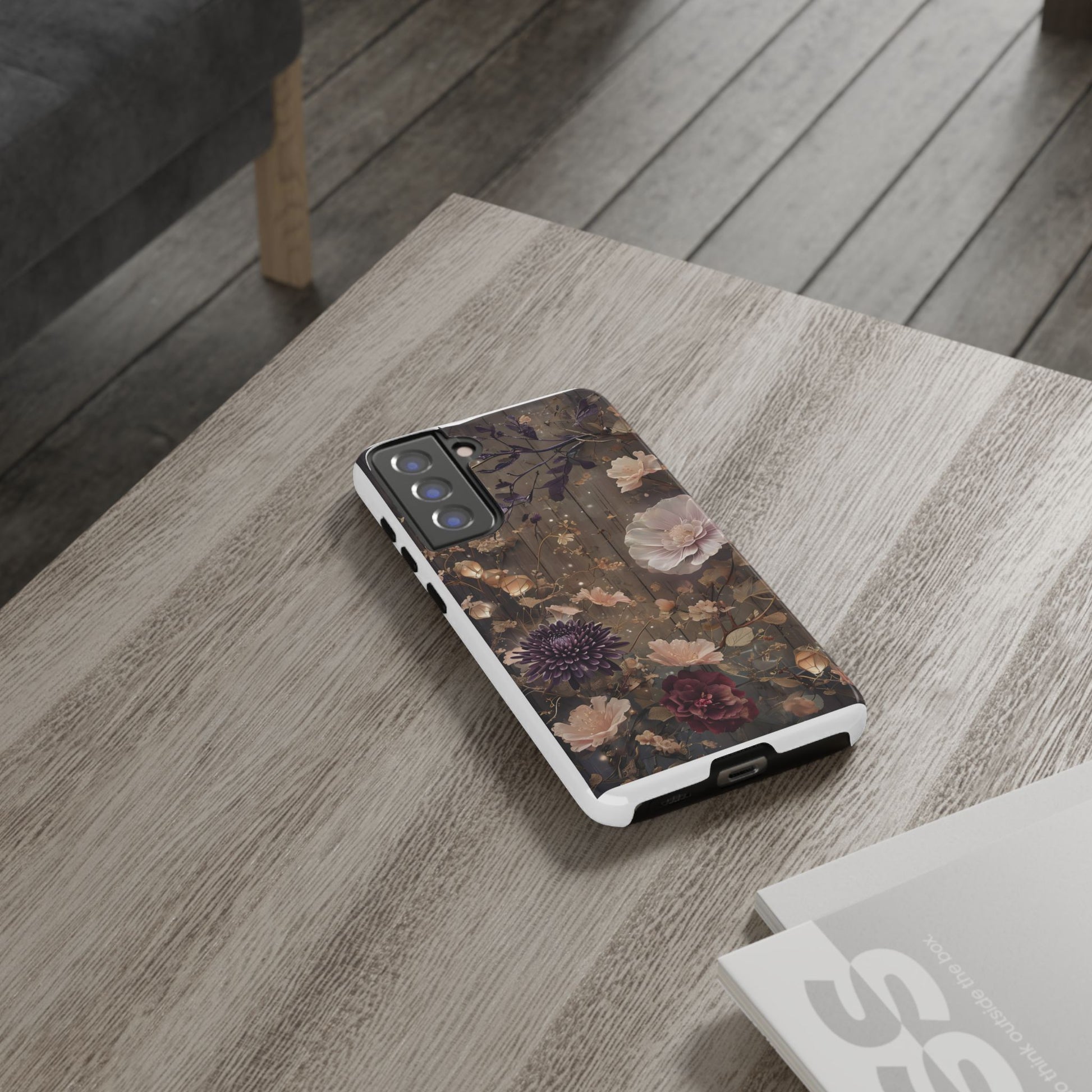 Tough Cases, Enchanting Floral Pattern - Floral Phone Case, Protective Phone Cover, Botanical Design, Flower Print, Tough Shell for Device
