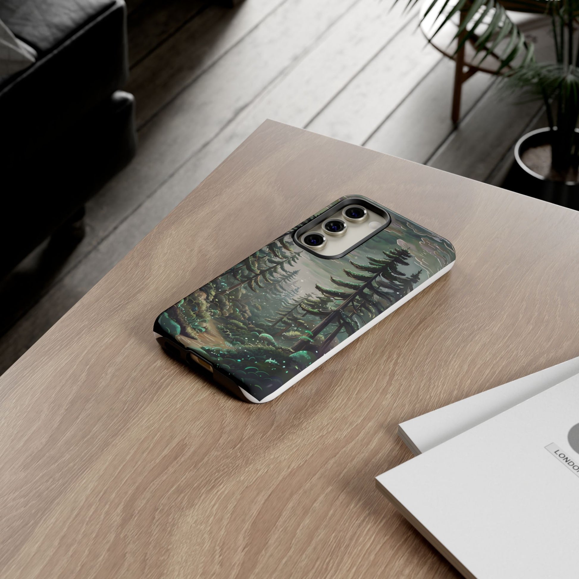 Phone Case, Whimsical Anime Forest Illustration Brimming With Enchantment, Tough Protective Cover, Unique Gift, Trendy