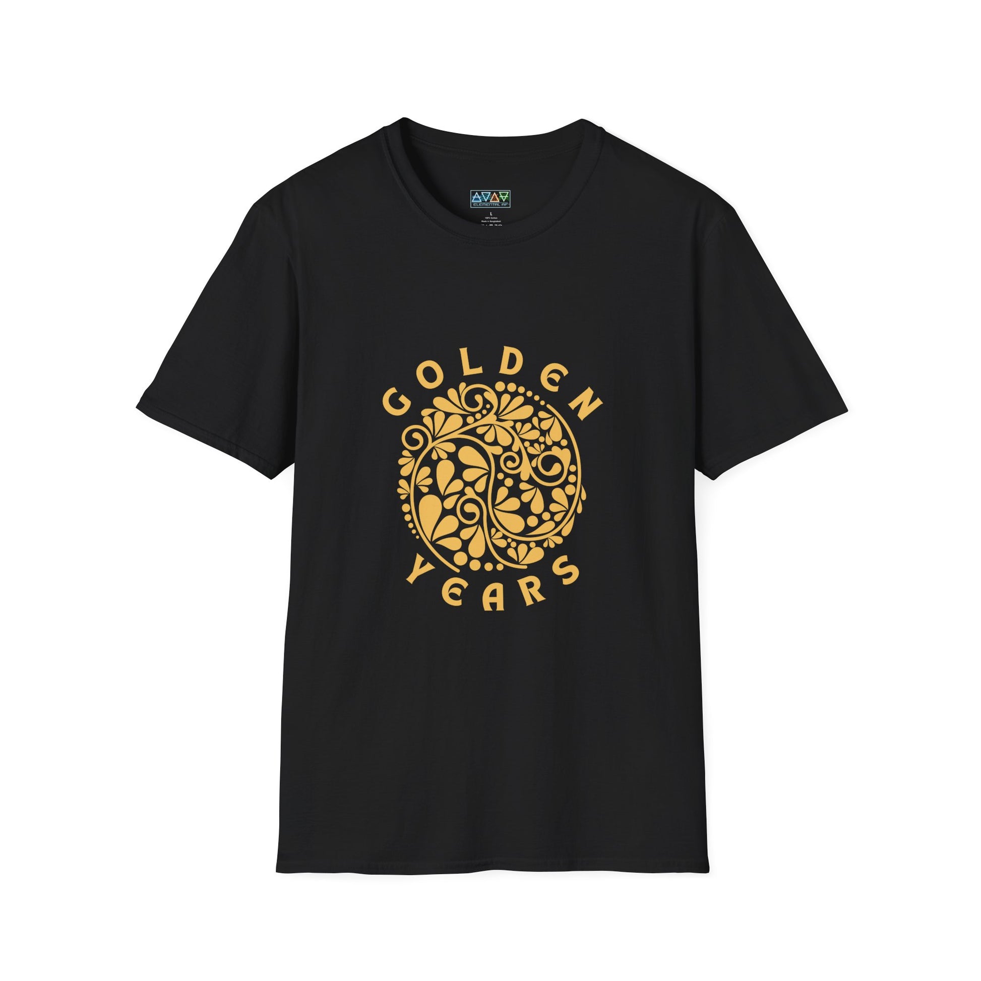 Golden Years Unisex Softstyle T-Shirt, Celebration Tee, Gifts for Retirement, Floral Design, Comfortable Apparel, Casual Wear