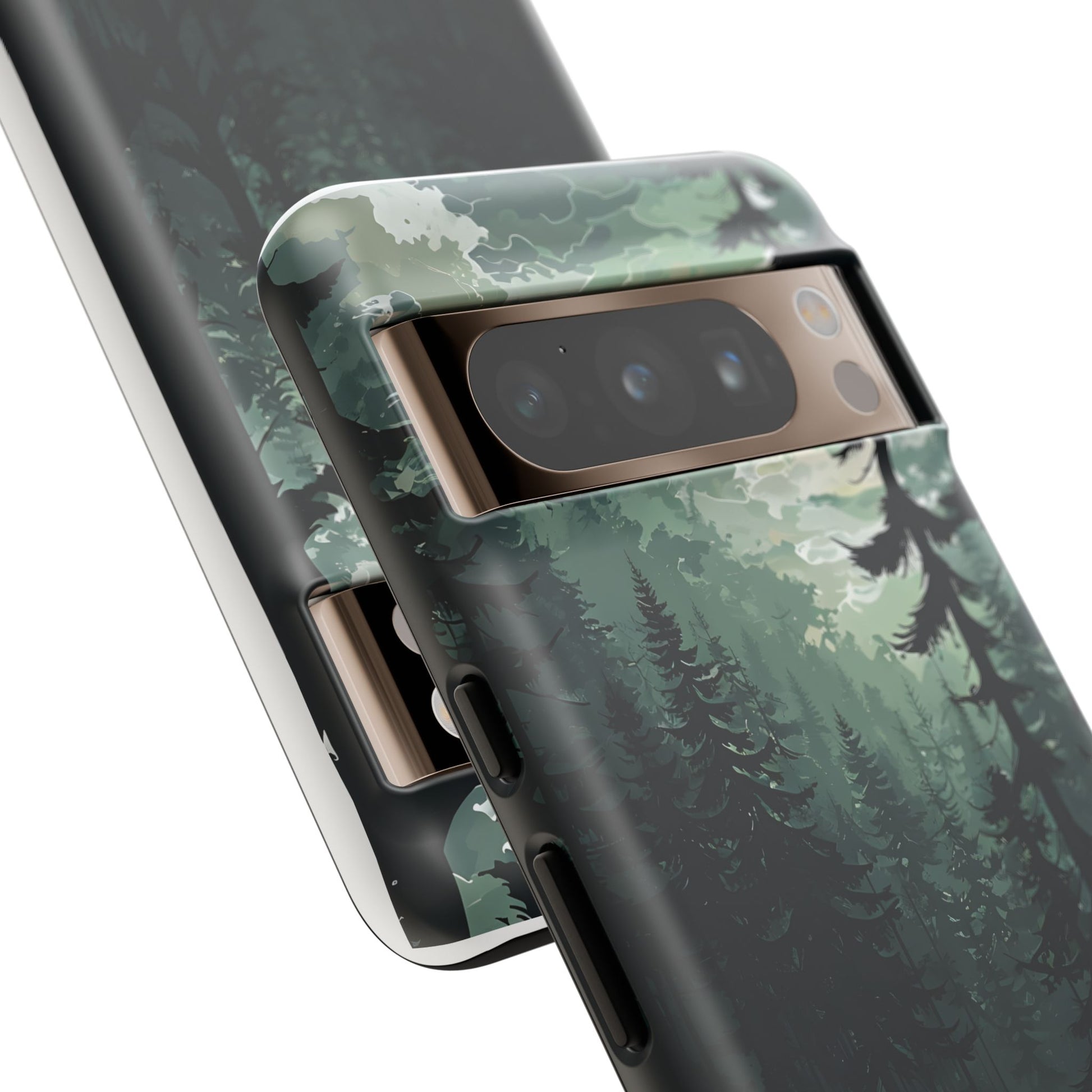 Phone Case, Serene Forest Landscape Digital Illustration Phone Case Cover, Tough Protective Cover, Unique Gift, Trendy