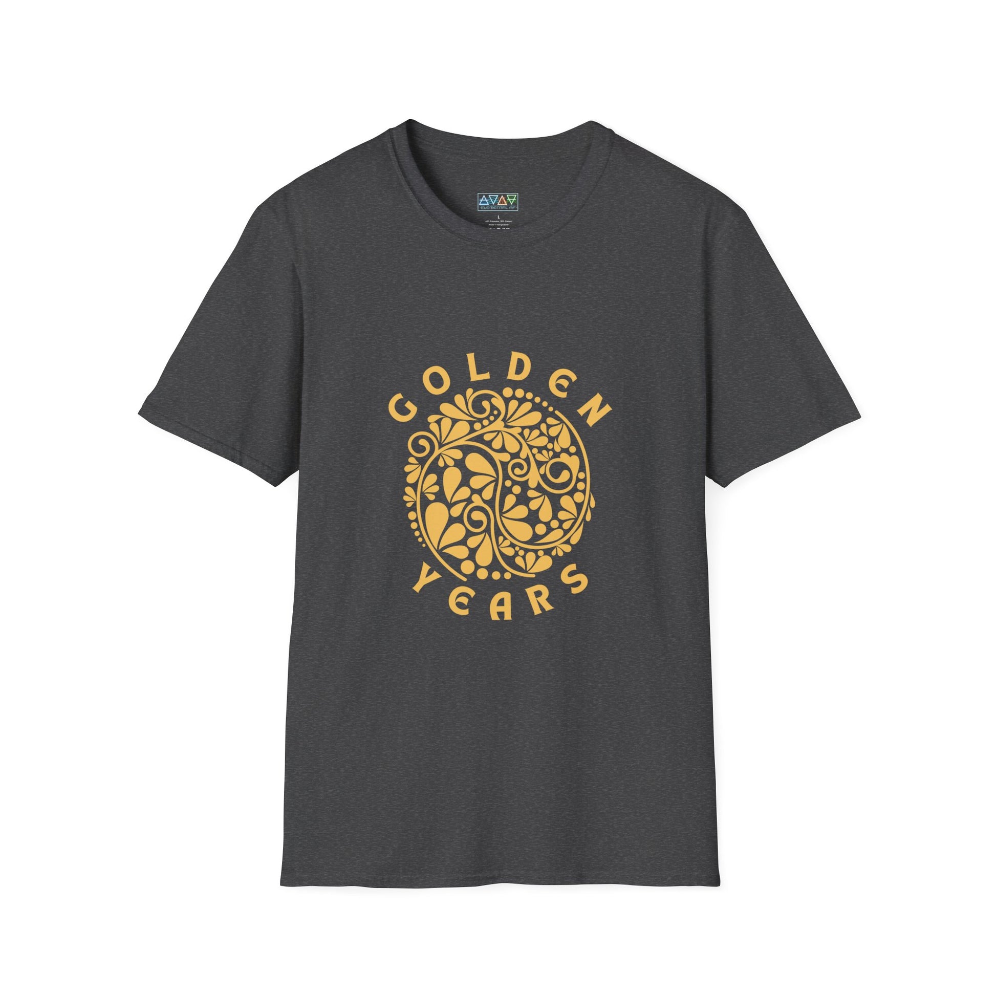 Golden Years Unisex Softstyle T-Shirt, Celebration Tee, Gifts for Retirement, Floral Design, Comfortable Apparel, Casual Wear