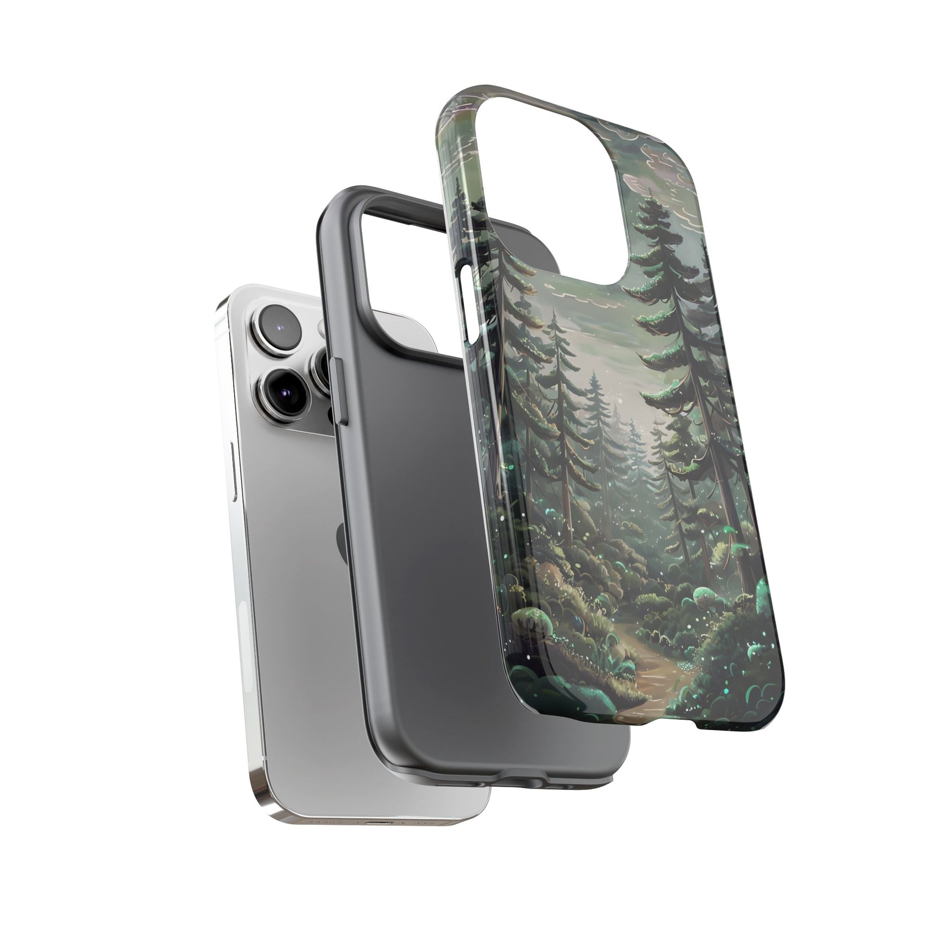 Phone Case, Whimsical Anime Forest Illustration Brimming With Enchantment, Tough Protective Cover, Unique Gift, Trendy