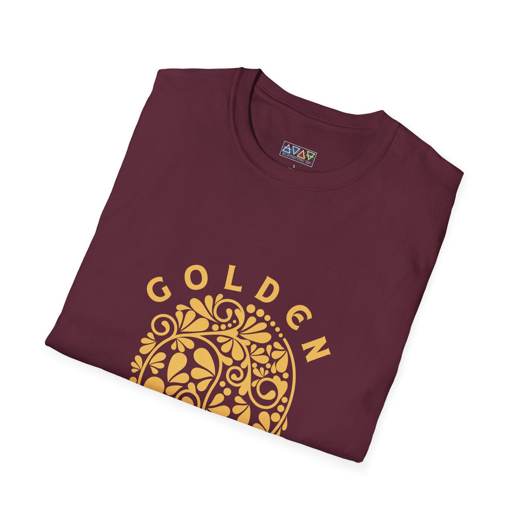 Golden Years Unisex Softstyle T-Shirt, Celebration Tee, Gifts for Retirement, Floral Design, Comfortable Apparel, Casual Wear