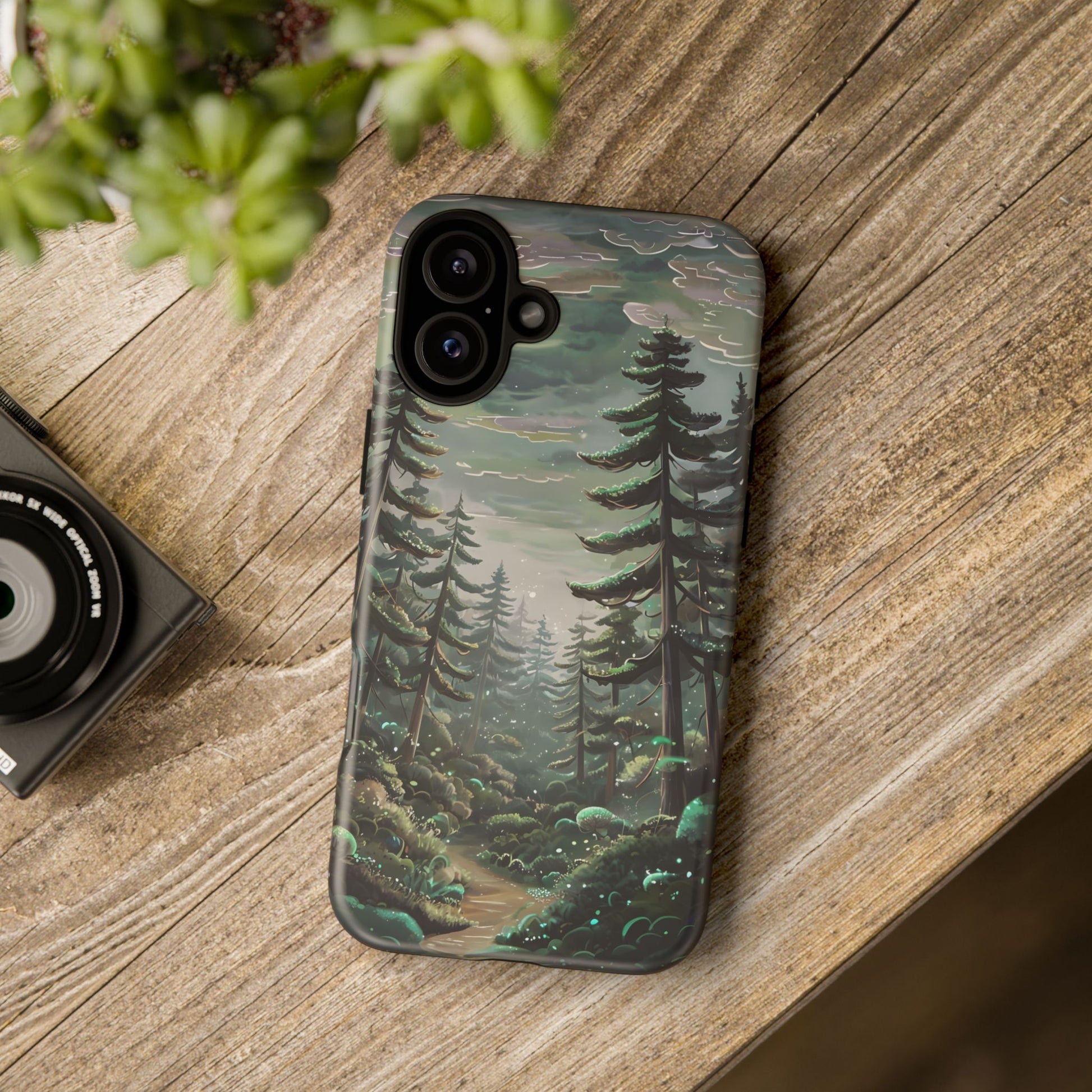 Phone Case, Whimsical Anime Forest Illustration Brimming With Enchantment, Tough Protective Cover, Unique Gift, Trendy