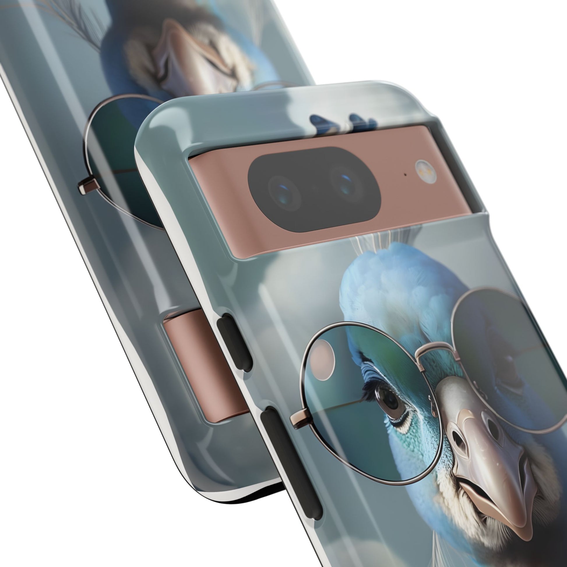 Phone Case, Glamorous Peacock Wearing Sunglasses - Protective Cover, Unique Gift, Trendy Accessories, Animal Lover, Fashionable Mobile Shell