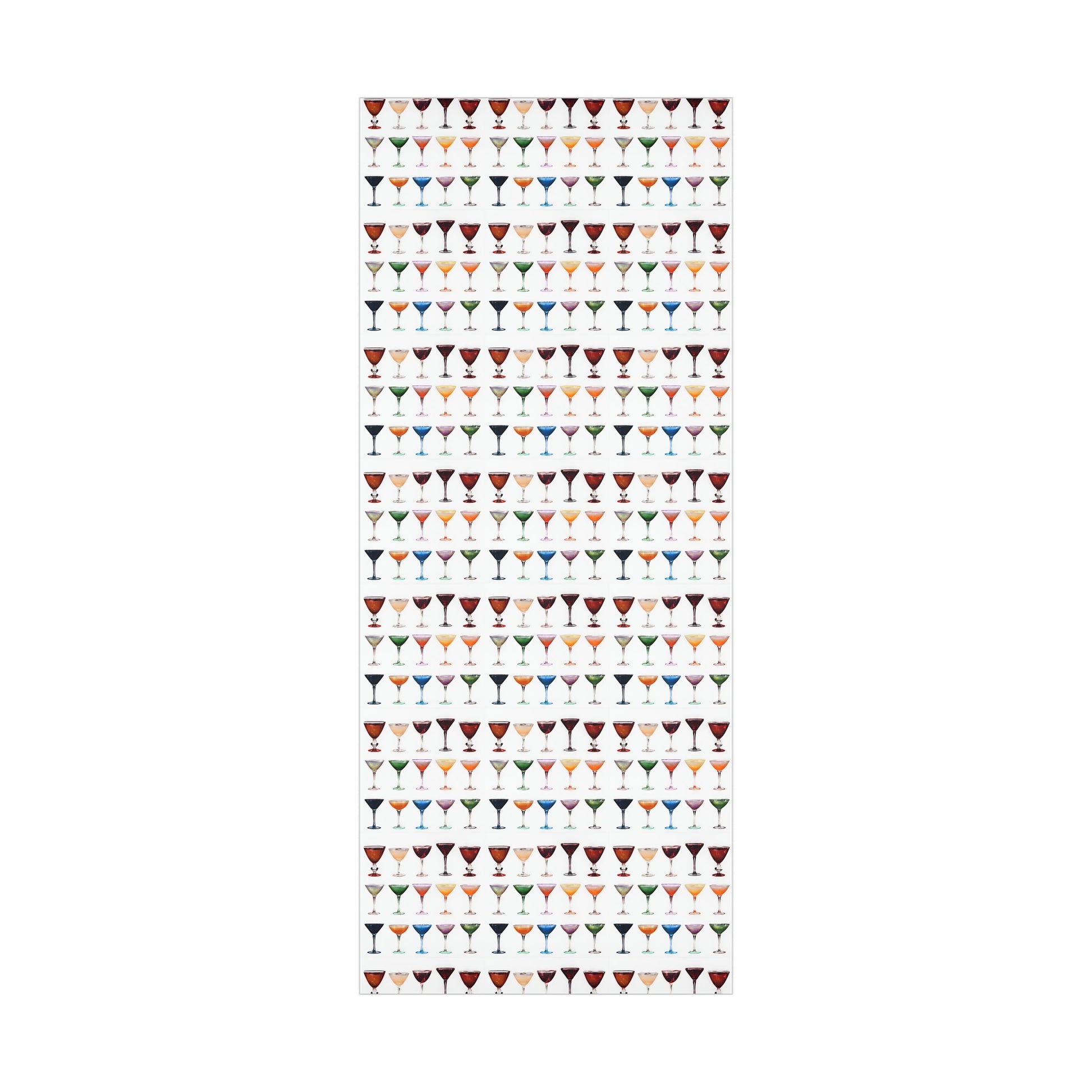 Wrapping Paper, Colorful Cocktails On White Background - Gift Wrap Rolls, Eco-Friendly Gift Wrap, Holiday
