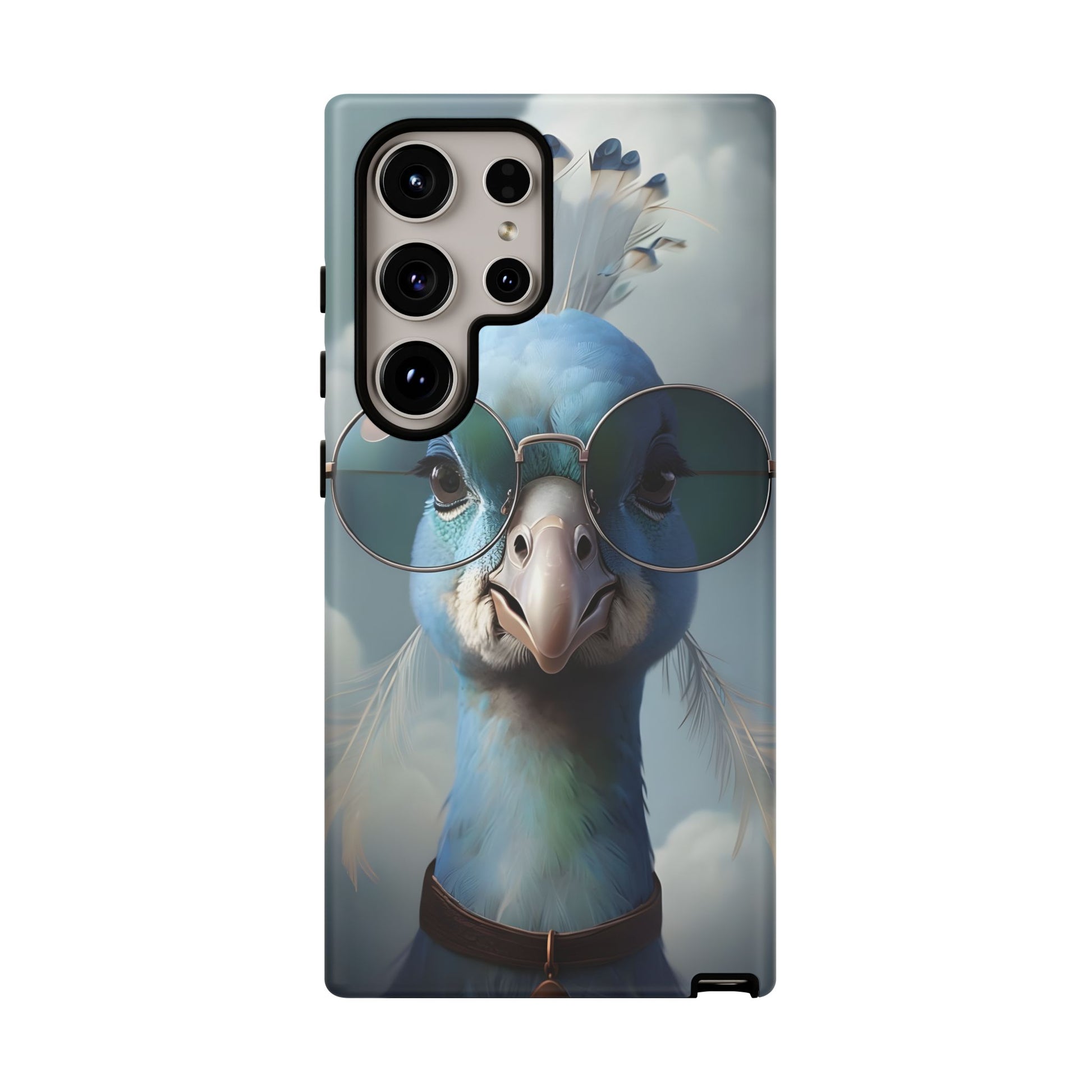 Phone Case, Glamorous Peacock Wearing Sunglasses - Protective Cover, Unique Gift, Trendy Accessories, Animal Lover, Fashionable Mobile Shell