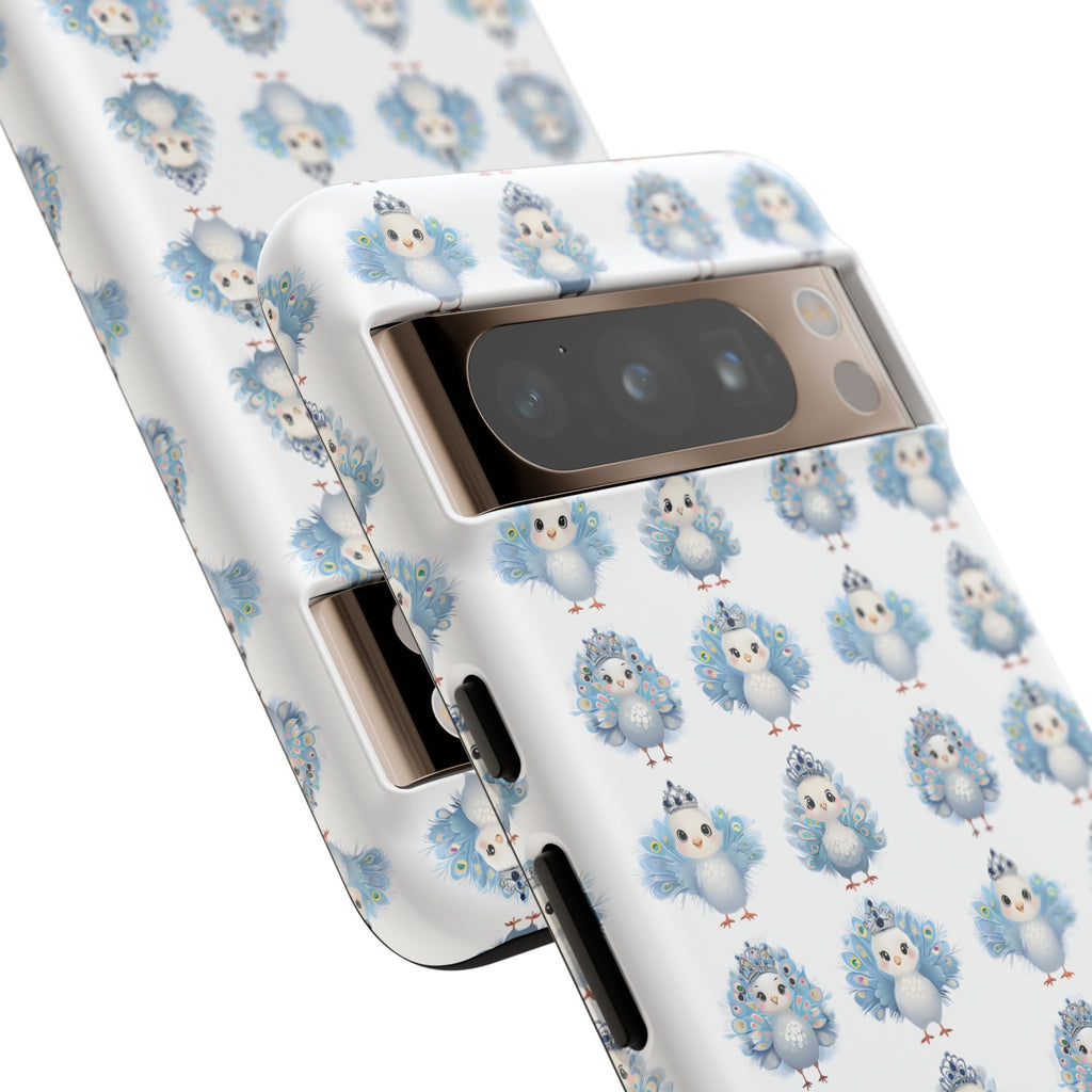 Tough Cases, Peacock Phone Covers, Animal Lover Gift, Cute Bird Accessories, Tiara Design, Protective Shell