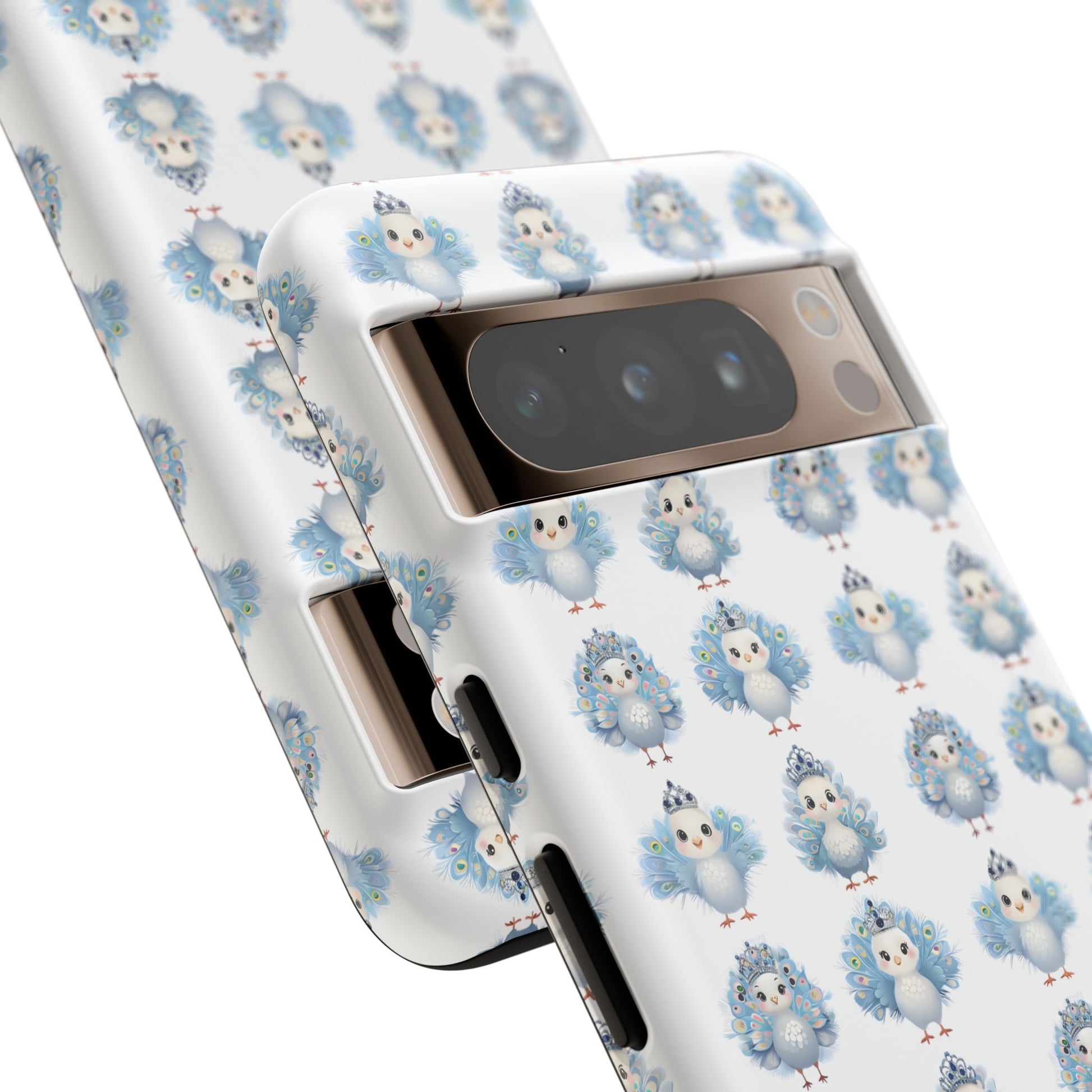 Tough Cases, Peacock Phone Covers, Animal Lover Gift, Cute Bird Accessories, Tiara Design, Protective Shell