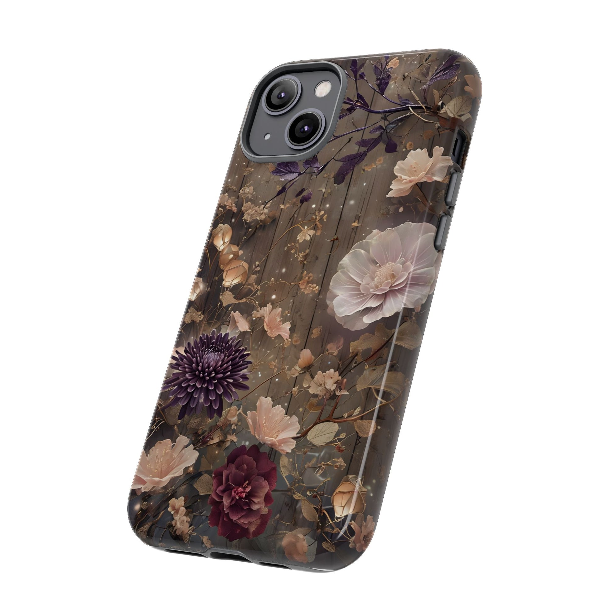Tough Cases, Enchanting Floral Pattern - Floral Phone Case, Protective Phone Cover, Botanical Design, Flower Print, Tough Shell for Device
