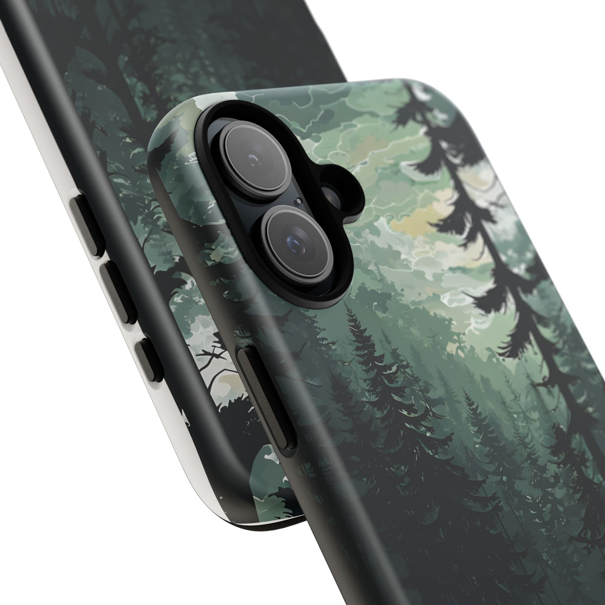 Phone Case, Serene Forest Landscape Digital Illustration Phone Case Cover, Tough Protective Cover, Unique Gift, Trendy