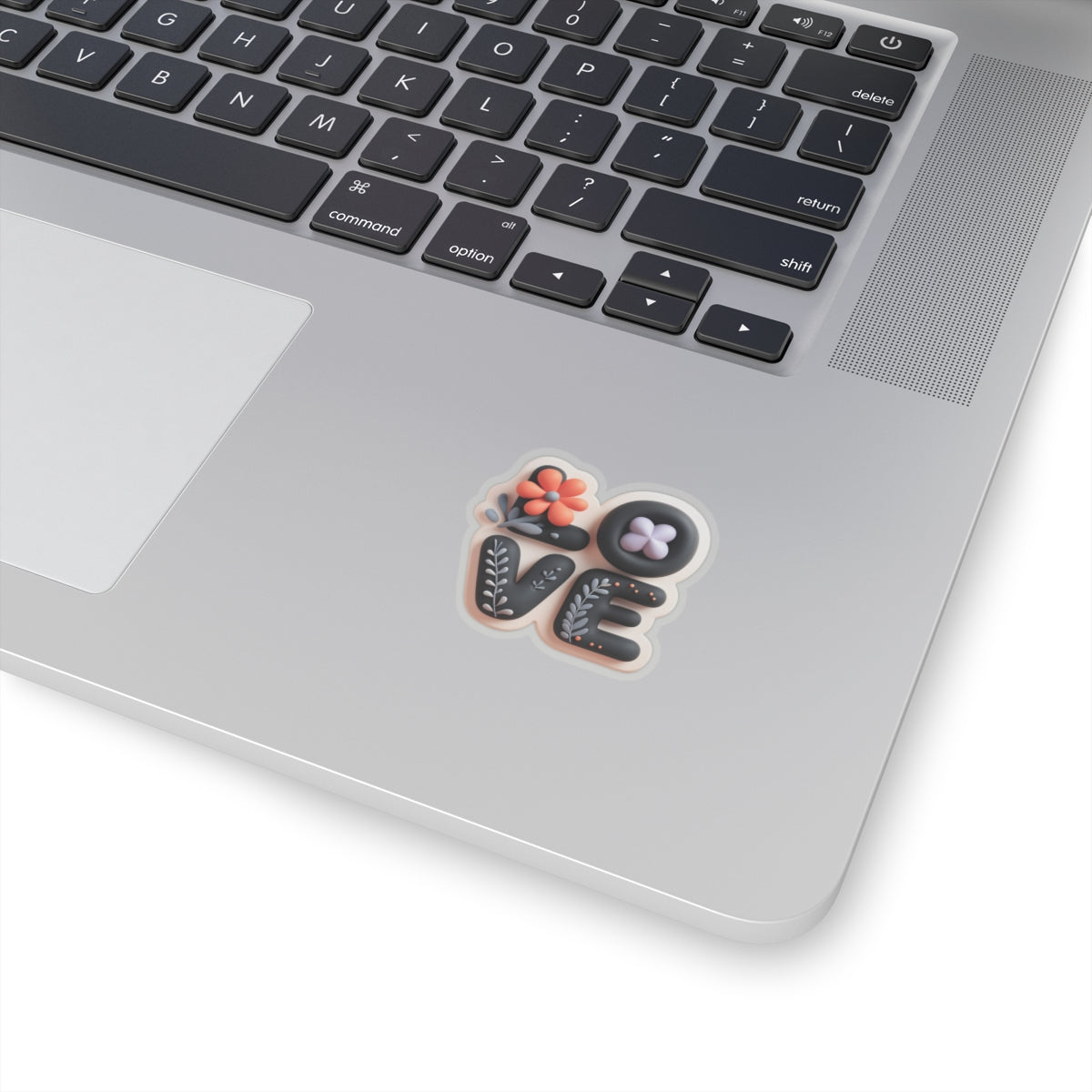 Love Typography Stickers, Nature-Inspired 3D Decals, Romantic Laptop Decals, Bold Love Stickers, Cute Scrapbook Stickers, Kiss-Cut Planner