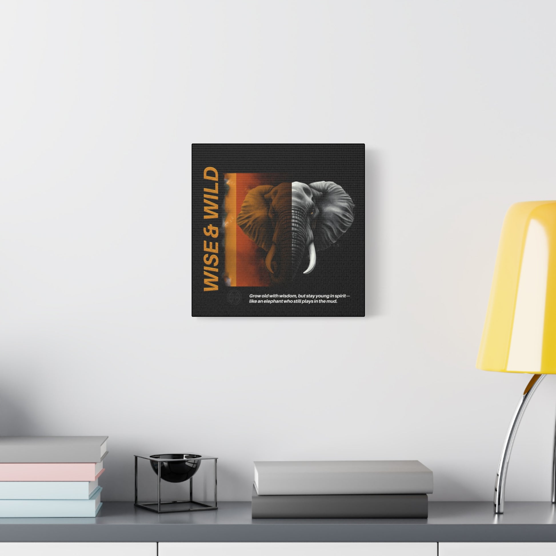 Canvas Art, Elephant Art Canvas | Wise & Wild Wall Decor | Animal Lover Gift