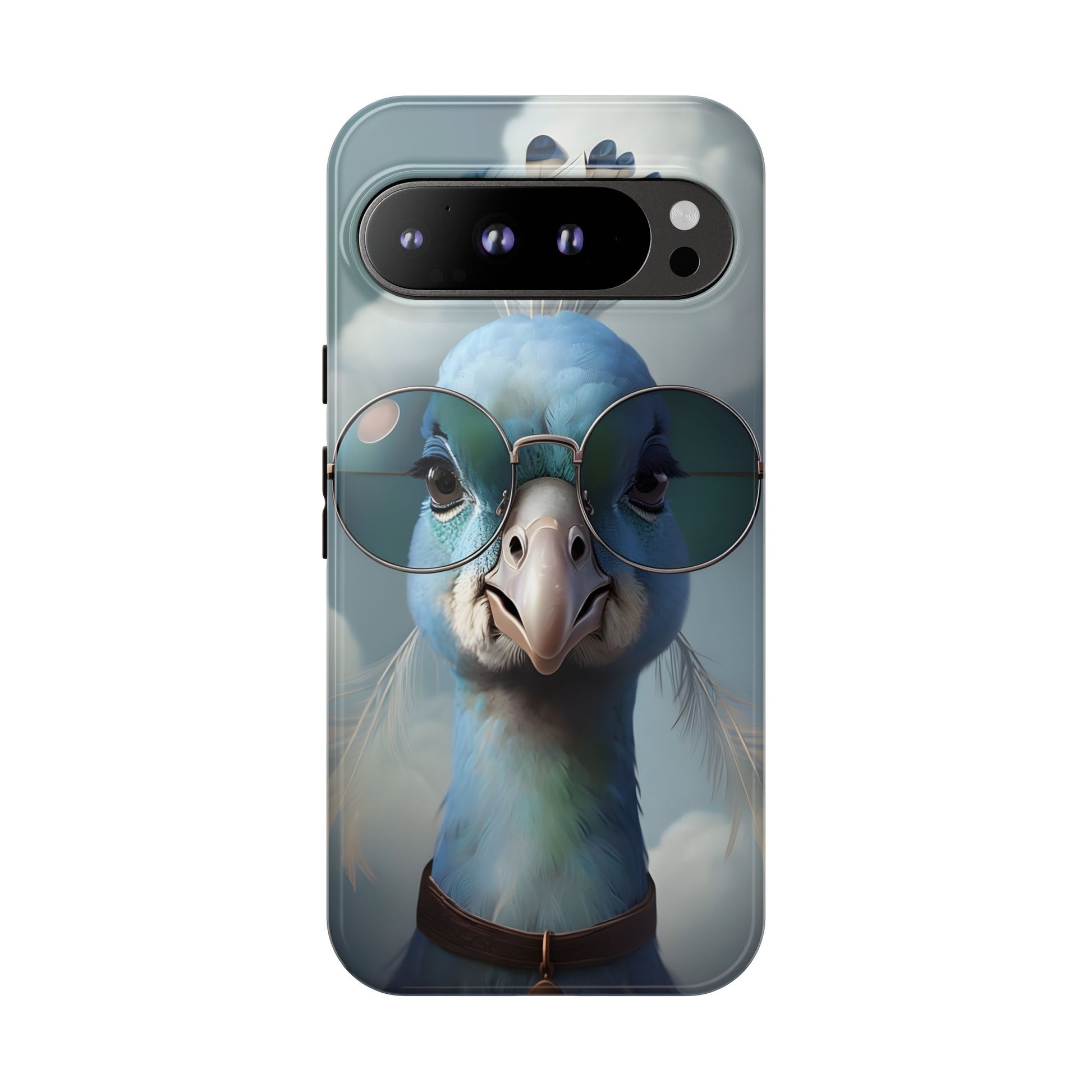Phone Case, Glamorous Peacock Wearing Sunglasses - Protective Cover, Unique Gift, Trendy Accessories, Animal Lover, Fashionable Mobile Shell