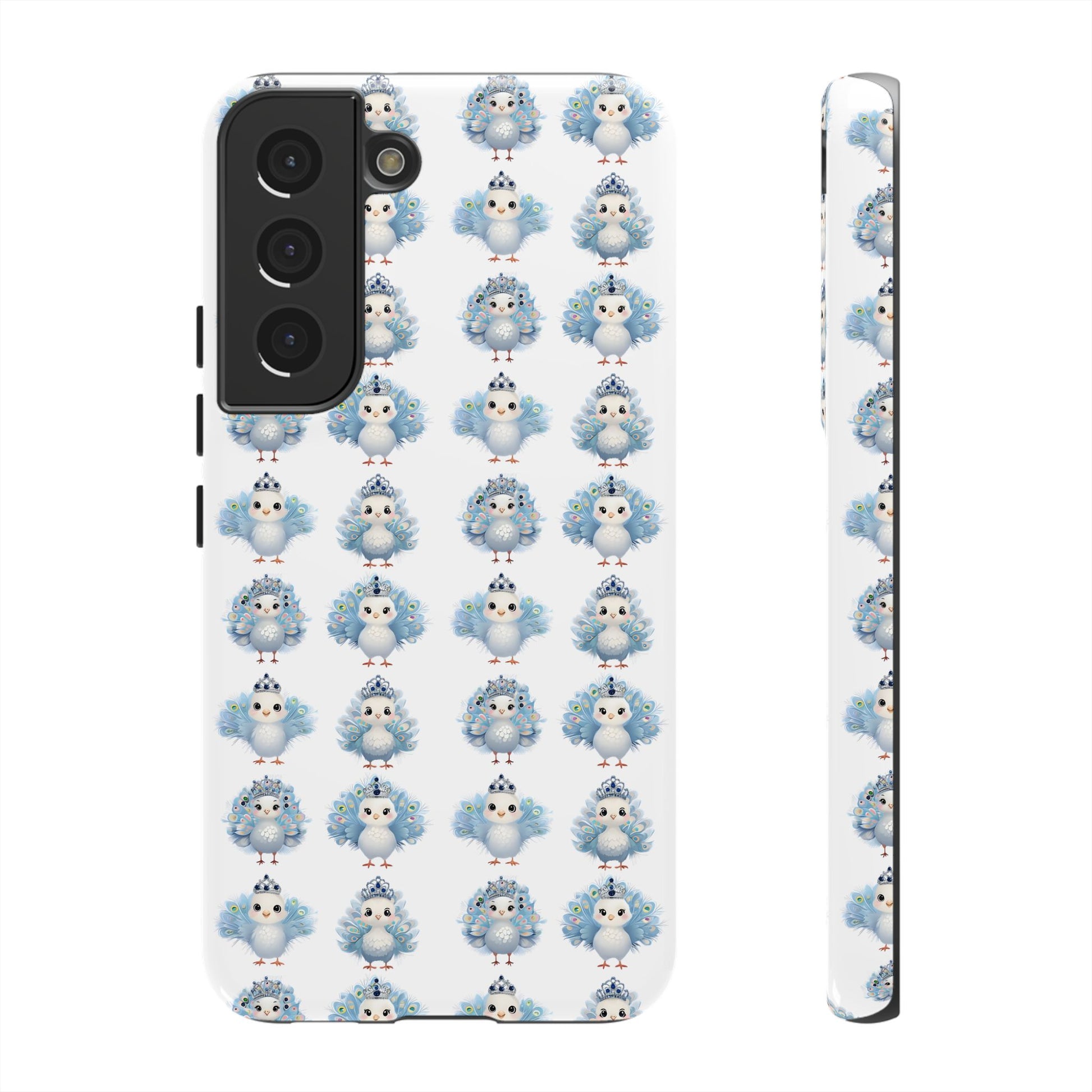 Tough Cases, Peacock Phone Covers, Animal Lover Gift, Cute Bird Accessories, Tiara Design, Protective Shell