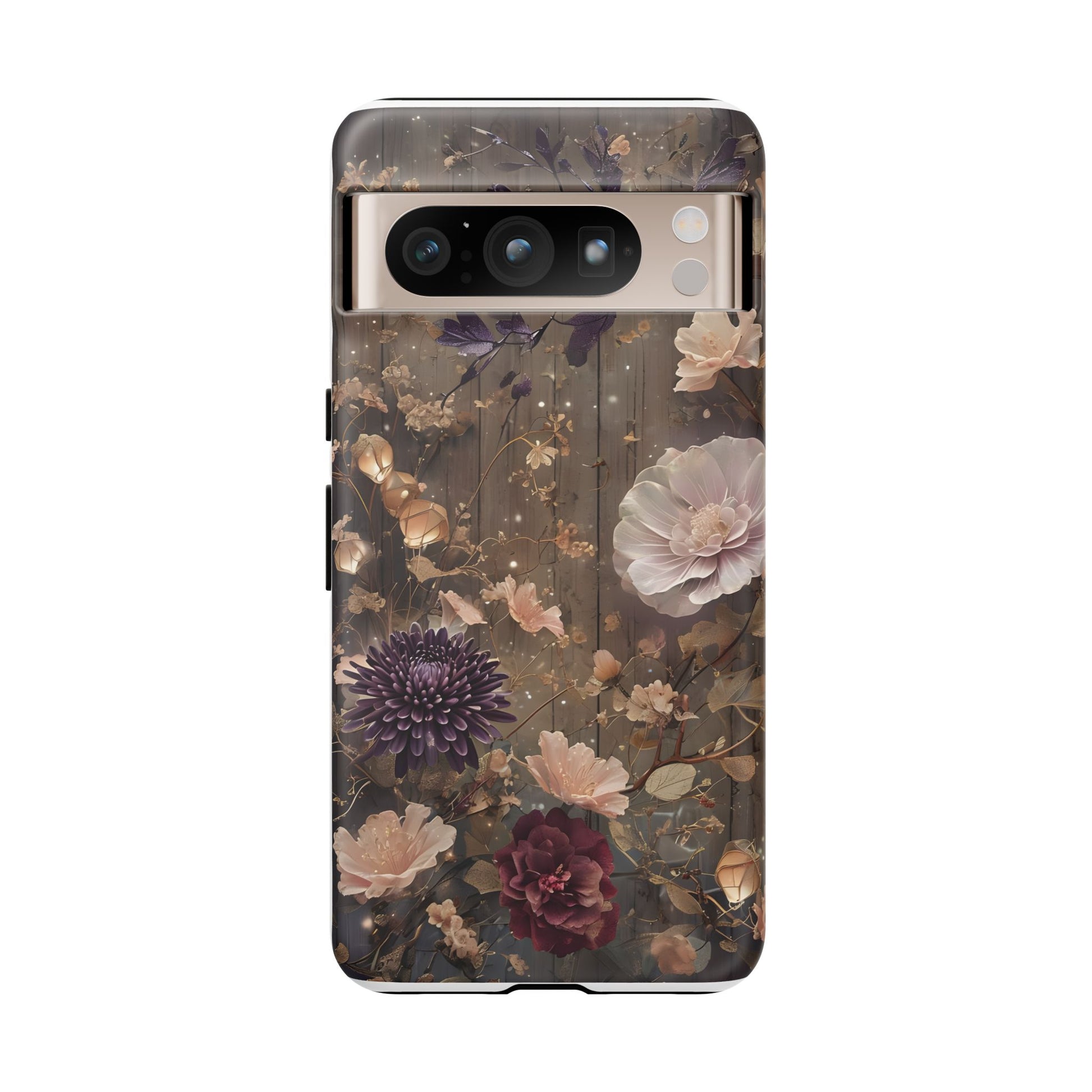 Tough Cases, Enchanting Floral Pattern - Floral Phone Case, Protective Phone Cover, Botanical Design, Flower Print, Tough Shell for Device