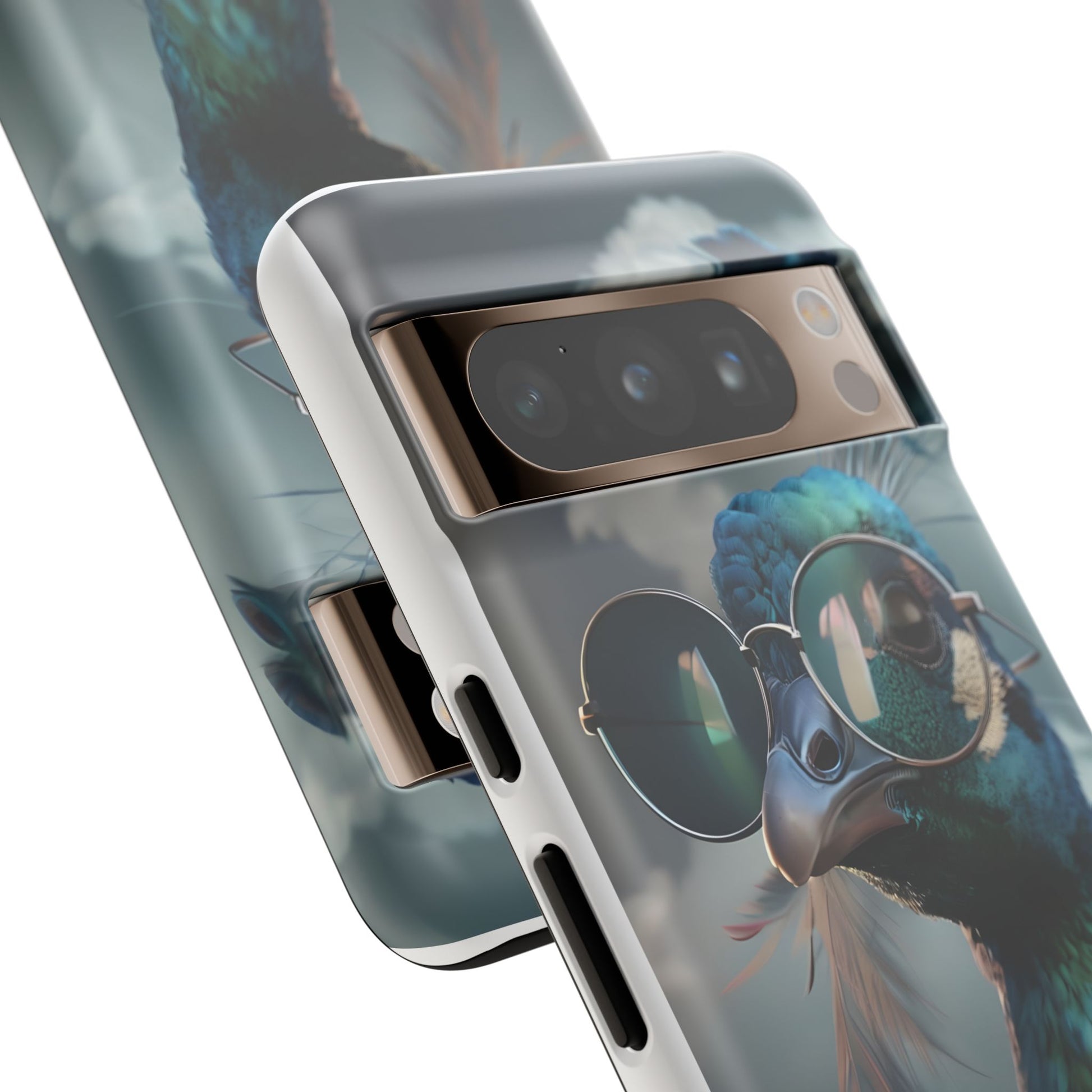 Phone Case, Peacock Design, Neon Lighting, Unique Gift, Hard Shell Cover, Protective Sleeve