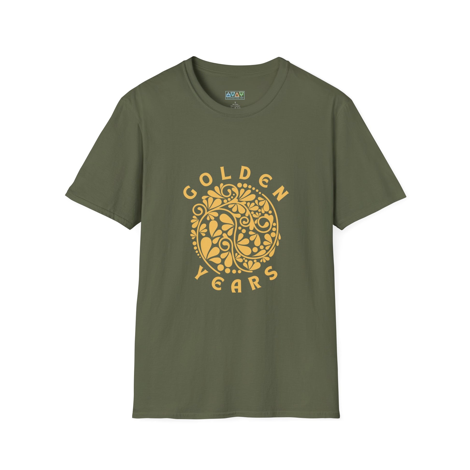 Golden Years Unisex Softstyle T-Shirt, Celebration Tee, Gifts for Retirement, Floral Design, Comfortable Apparel, Casual Wear