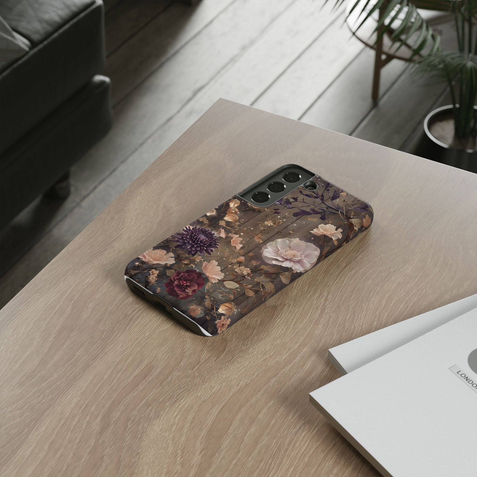 Tough Cases, Enchanting Floral Pattern - Floral Phone Case, Protective Phone Cover, Botanical Design, Flower Print, Tough Shell for Device