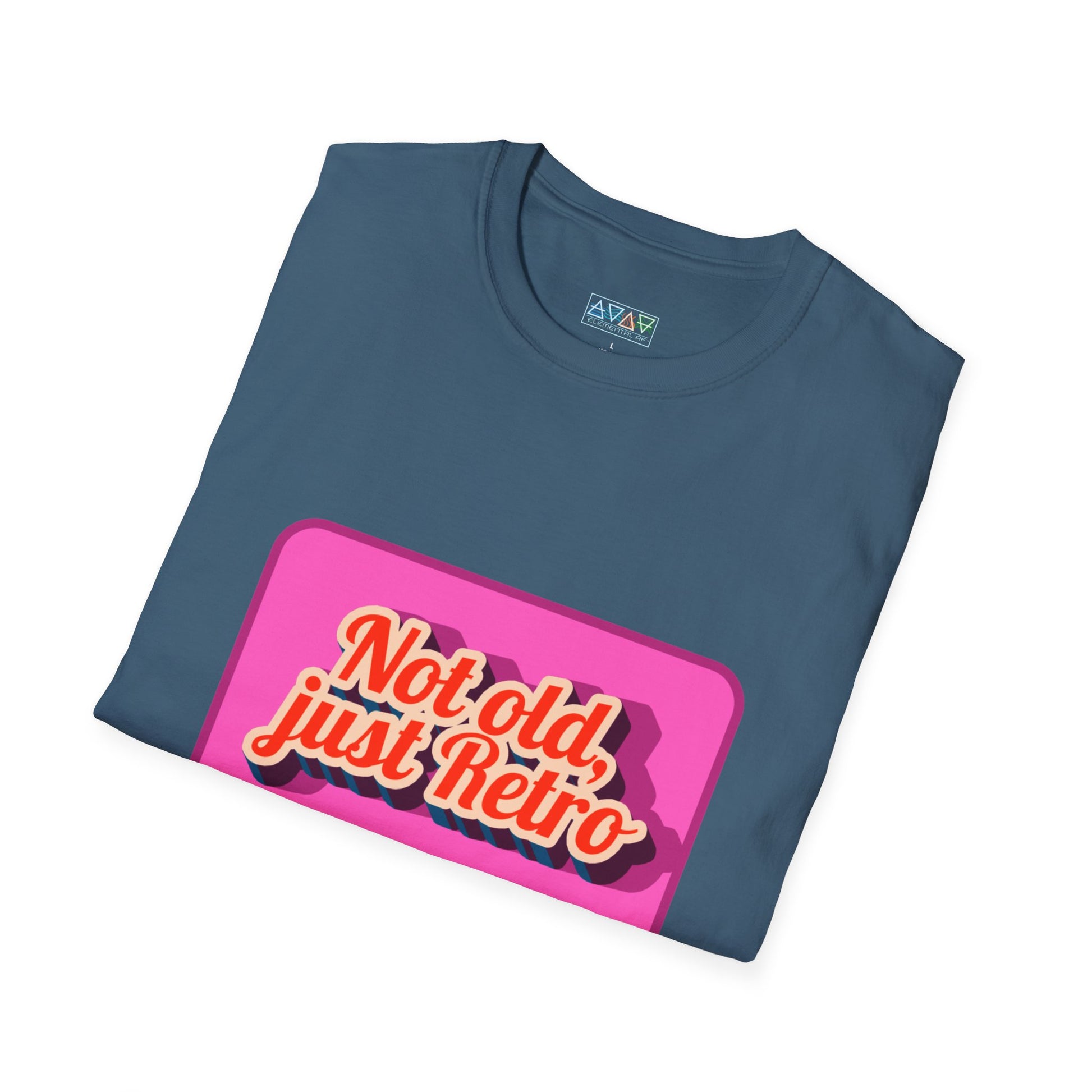 Not old, just Retro Unisex T-Shirt, Funny Vintage Style Tee, Cool Graphic Shirt, Midlife, Classic Apparel