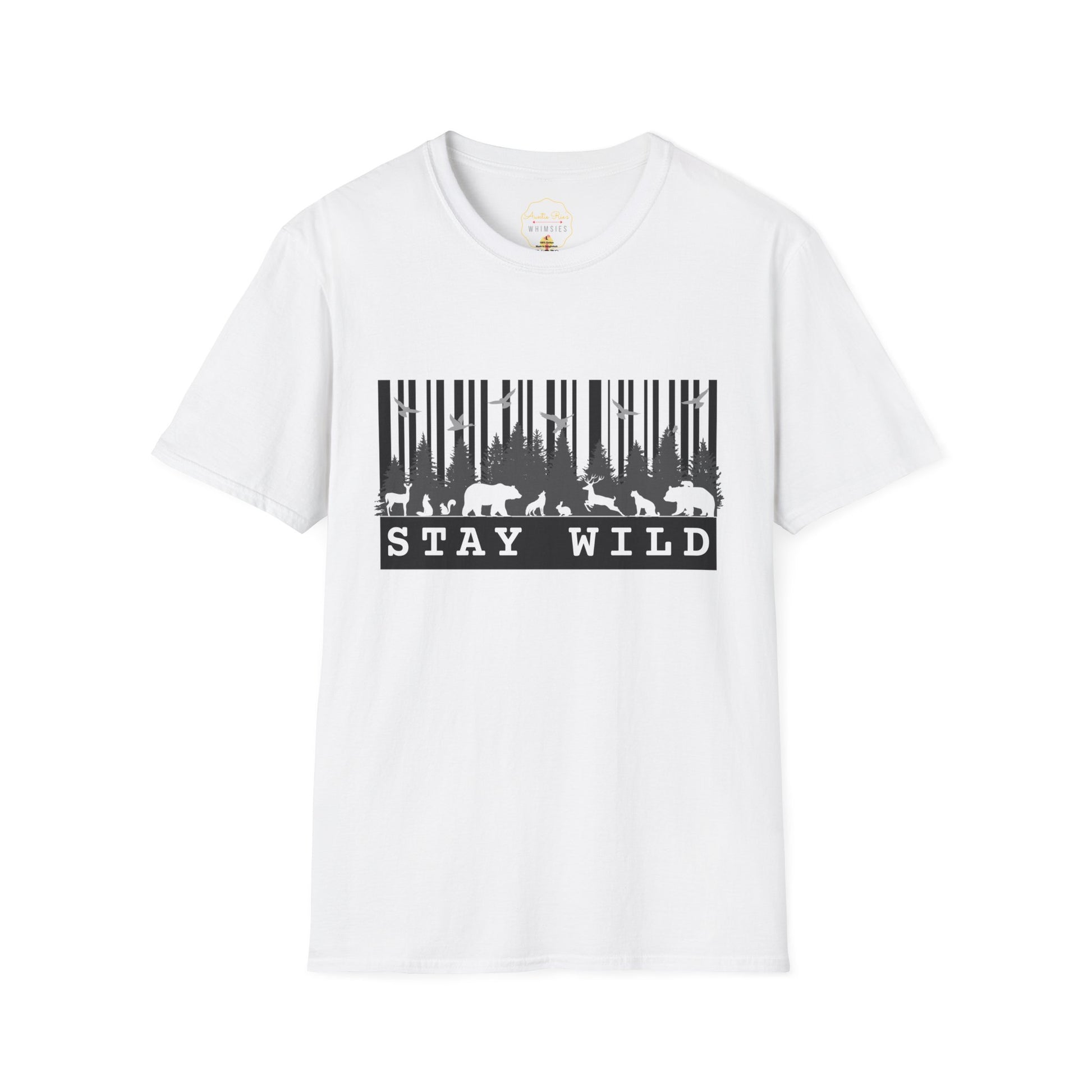 Nature-Tech Unisex T-Shirt - Minimalist Digital Artwork Design